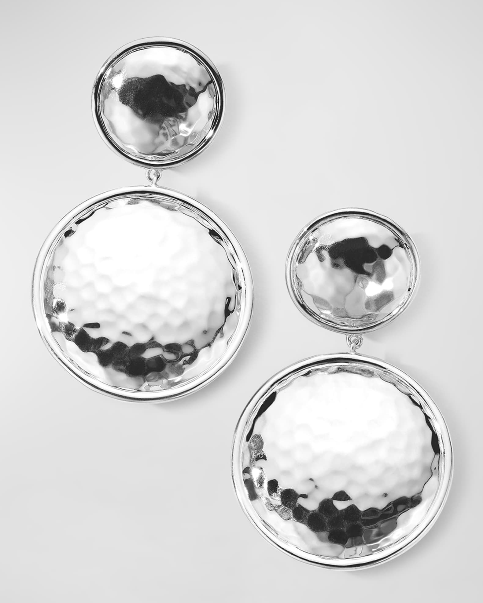 Ippolita Large Snowman Clip Earrings in Sterling Silver Neiman
