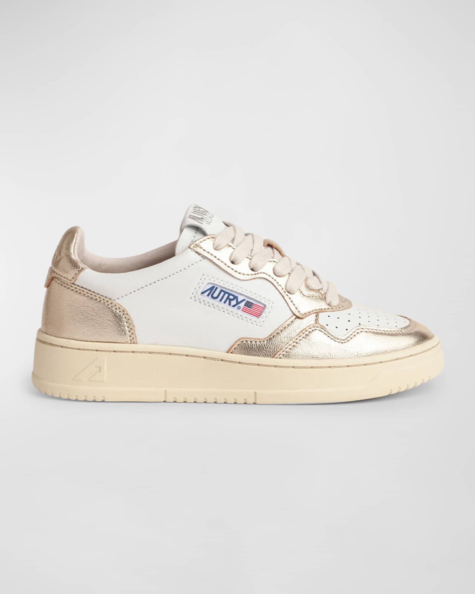 AUTRY Medalist Low-Top Bicolor Leather Sneakers | Neiman Marcus