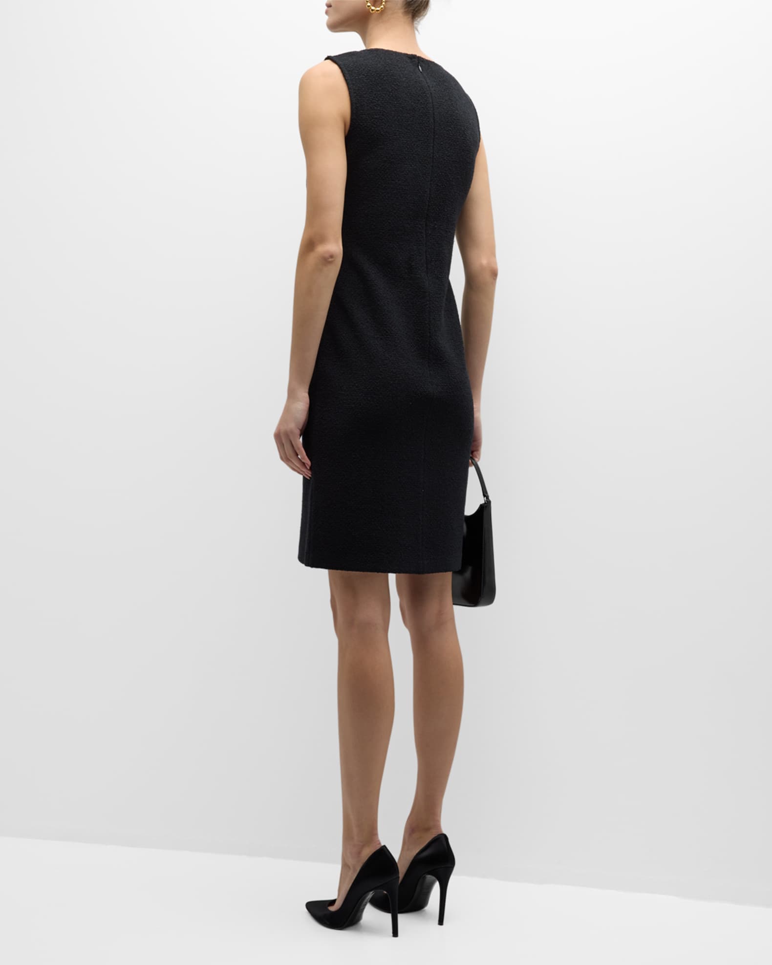 St. John V-neck open-back midi dress - Black