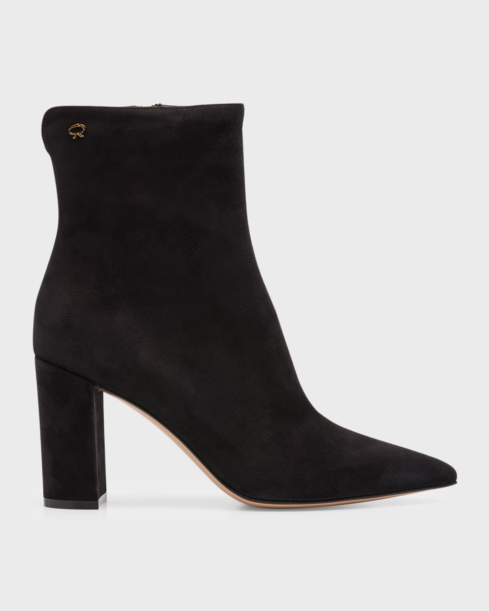 Gianvito Rossi Lyell Suede Ankle Booties | Neiman Marcus