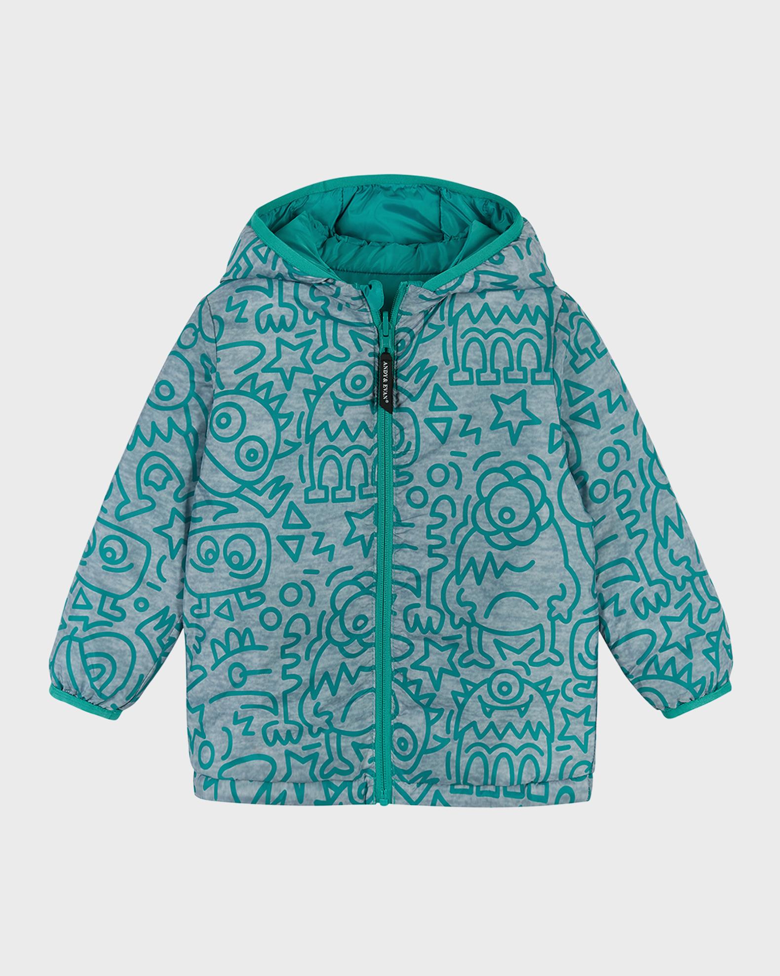 Boy's Monsters-Print Reversible Puffer Jacket | Neiman Marcus