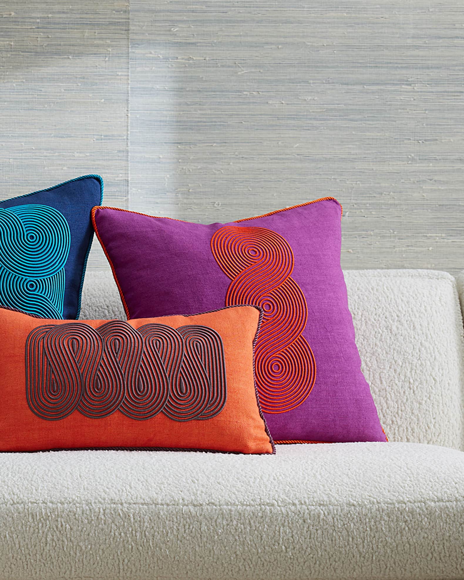 Jonathan Adler Pompidou Loops Pillow, 20" Square Neiman Marcus