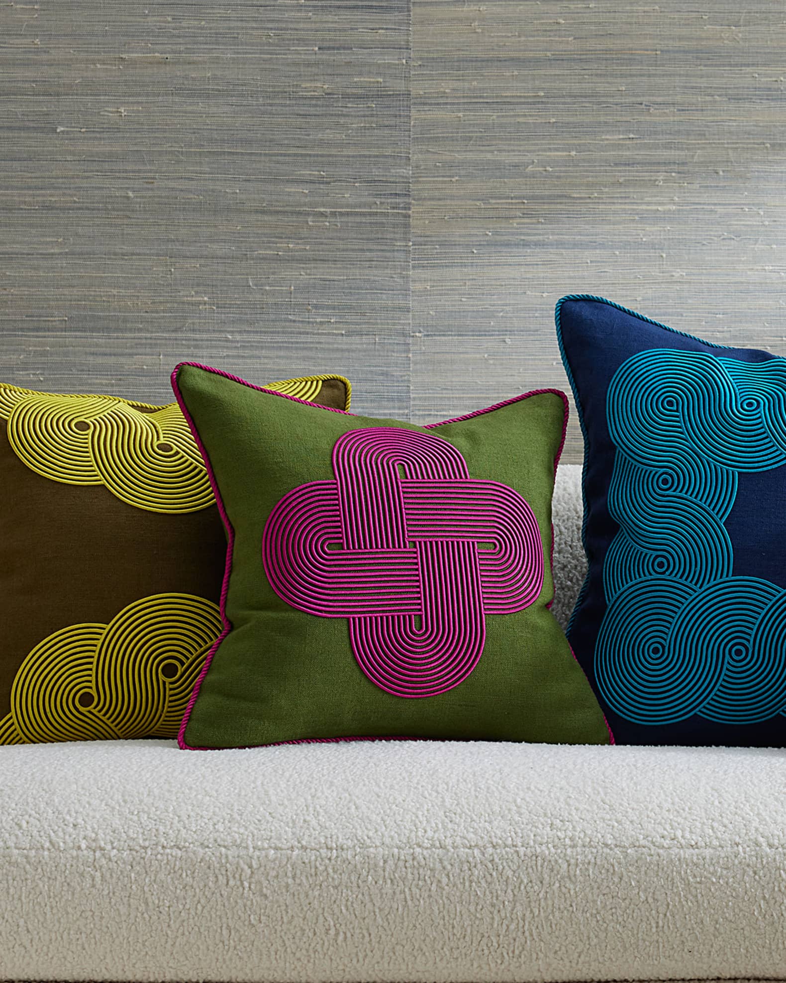 Jonathan Adler Pompidou Plus Pillow, 18" Square Neiman Marcus