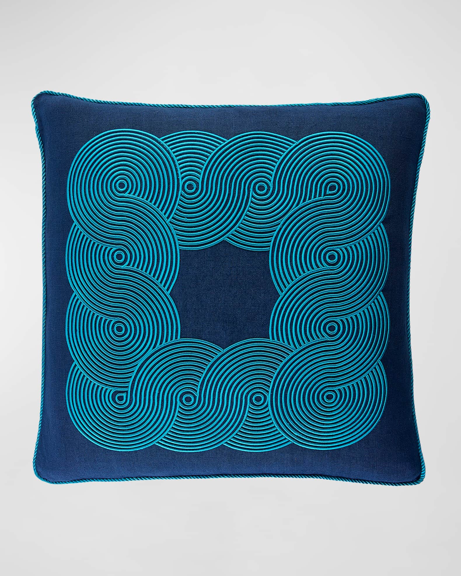 Jonathan Adler Pompidou Border Pillow, 22" Square Neiman Marcus