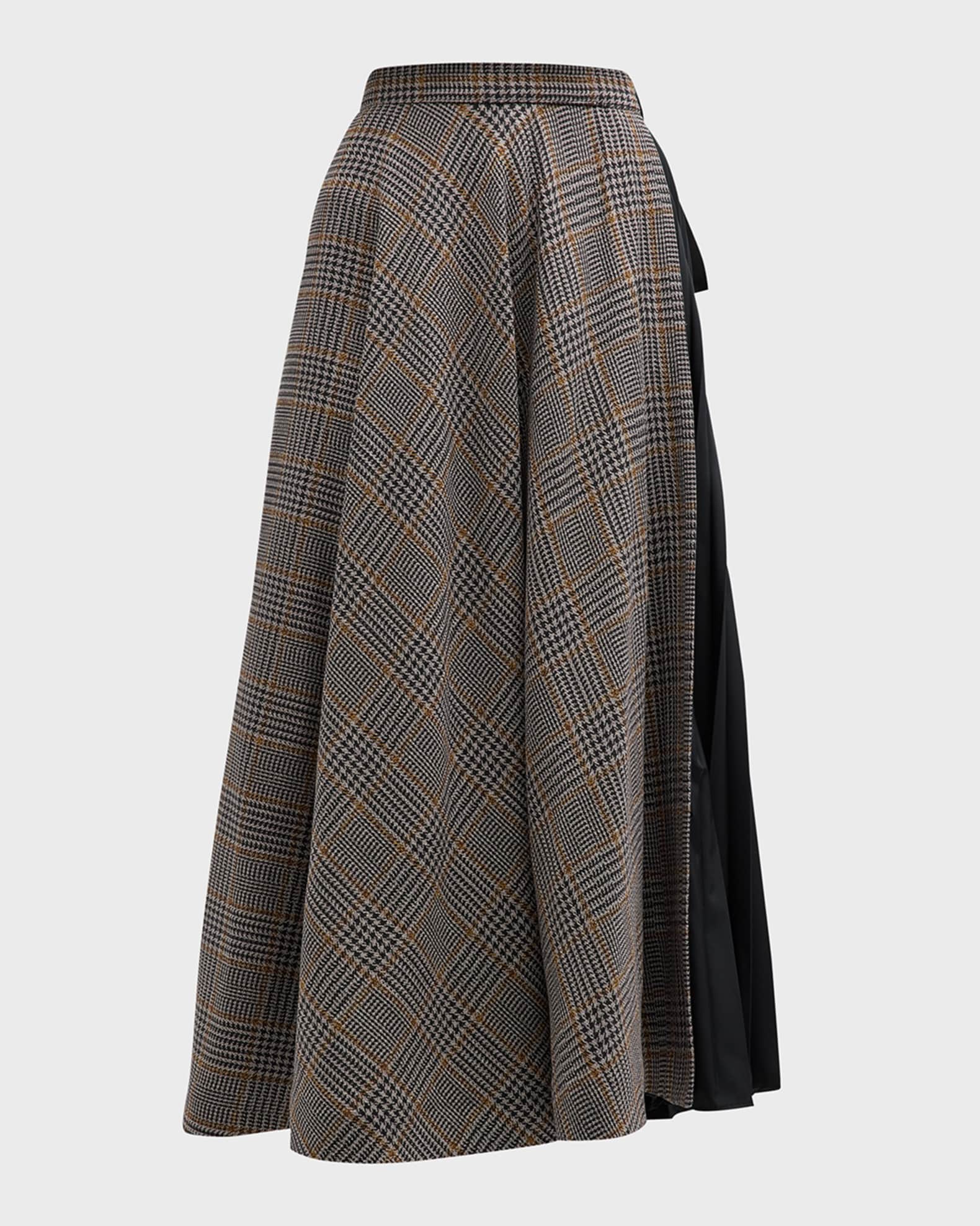 Plaid midi skirt 01 new arrivals