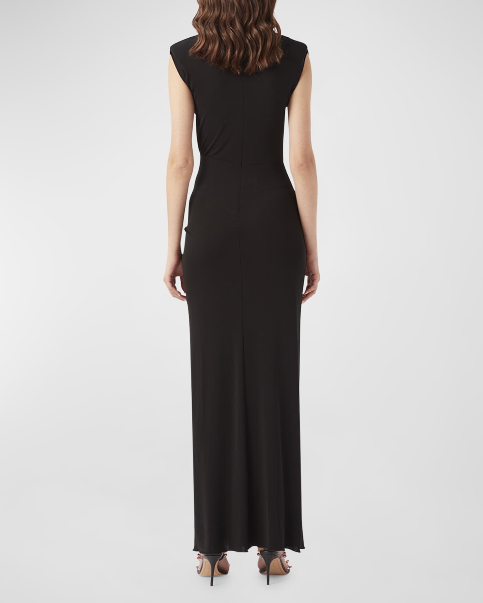 Diane von Furstenberg Apollo Ruched CapSleeve Jersey Maxi Dress