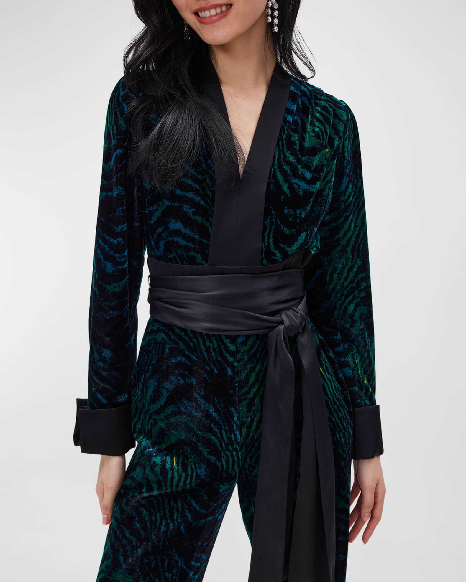 Diane von furstenberg velvet hot sale jumpsuit