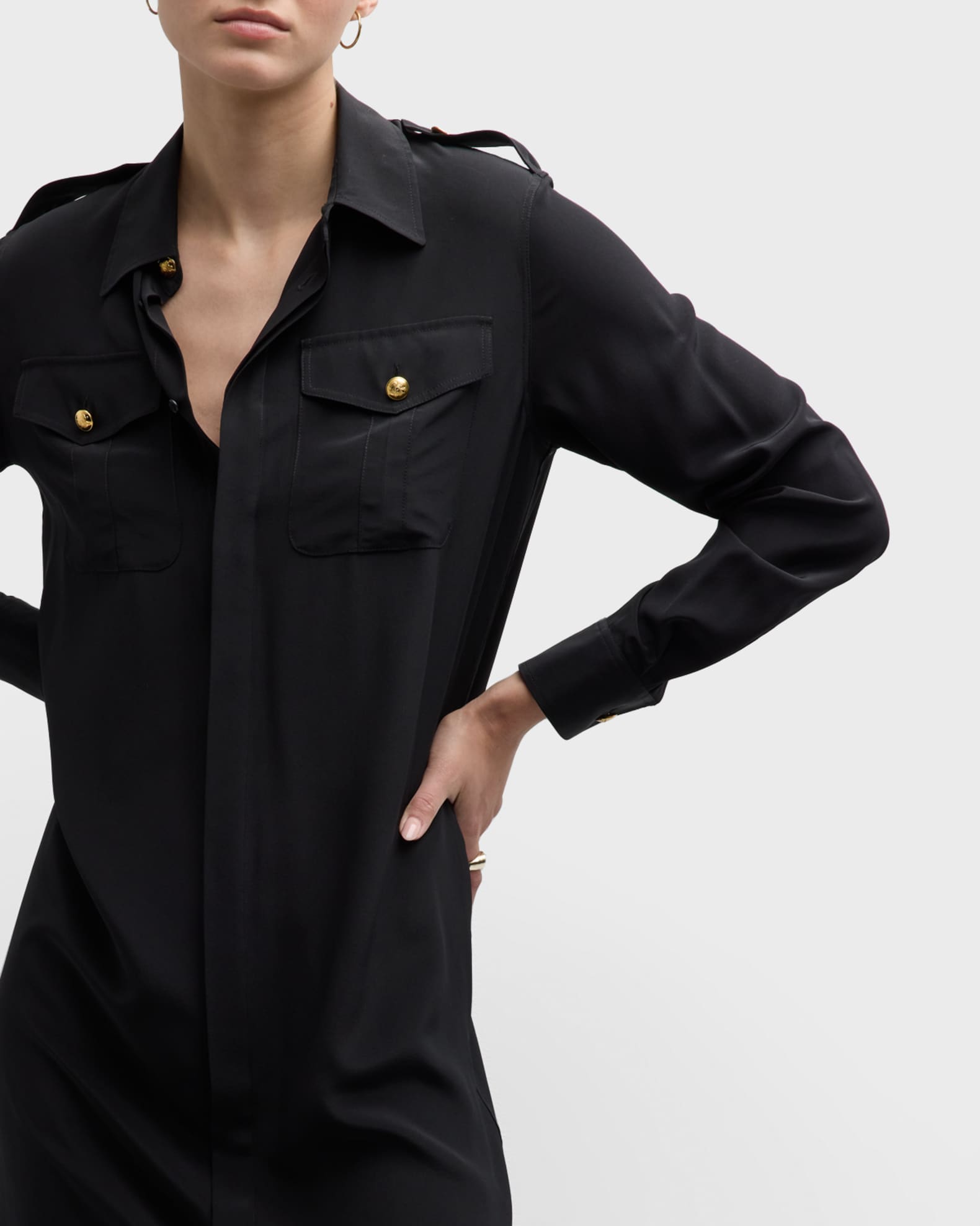 Nila Silk Shirt Dress