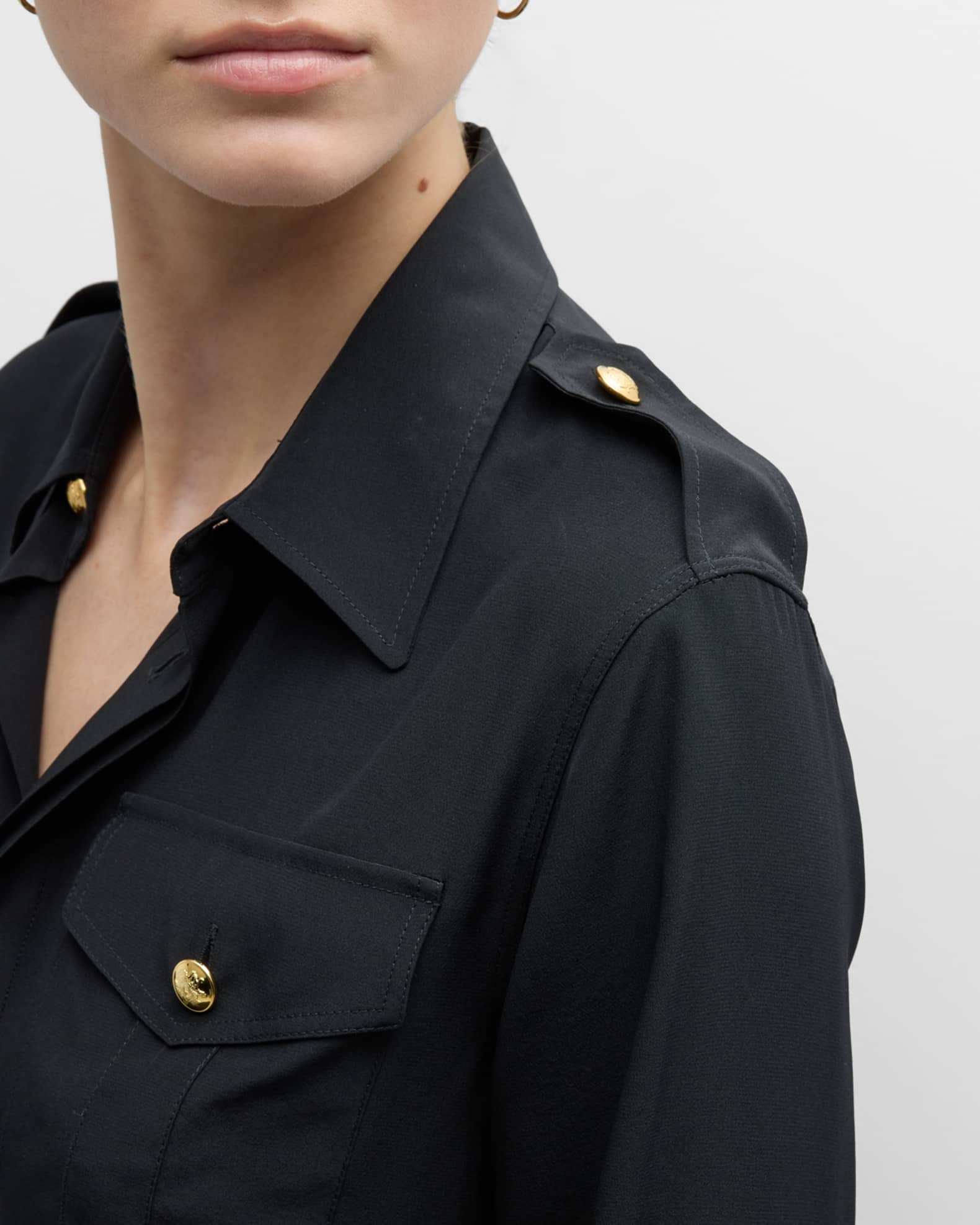 Nili Lotan Adelaide Silk Shirt Dress | Neiman Marcus