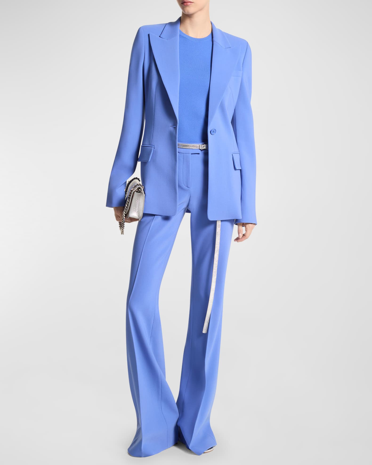 Georgina One Button Wool Blazer Neiman Marcus