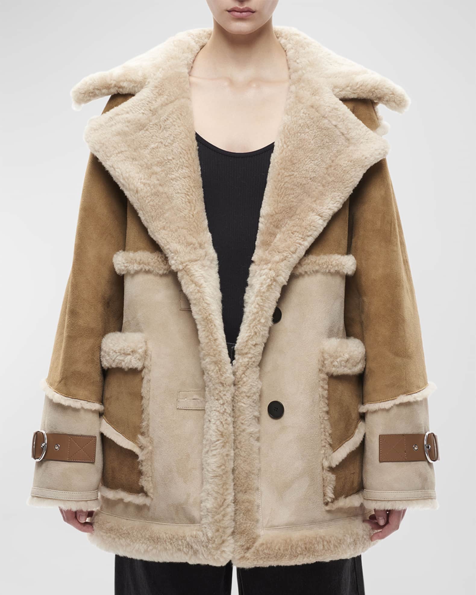 Shearling top top coat