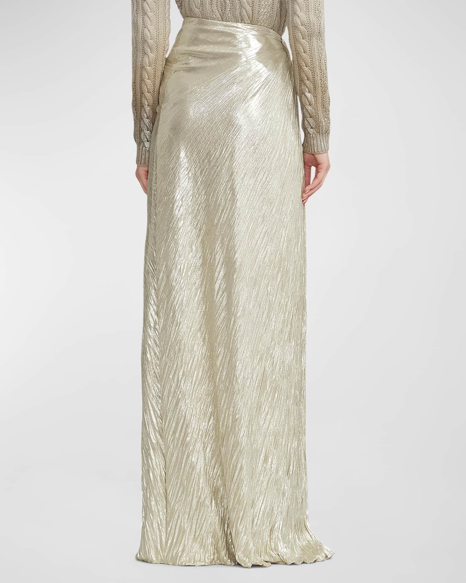 Metallic jersey skirt clearance