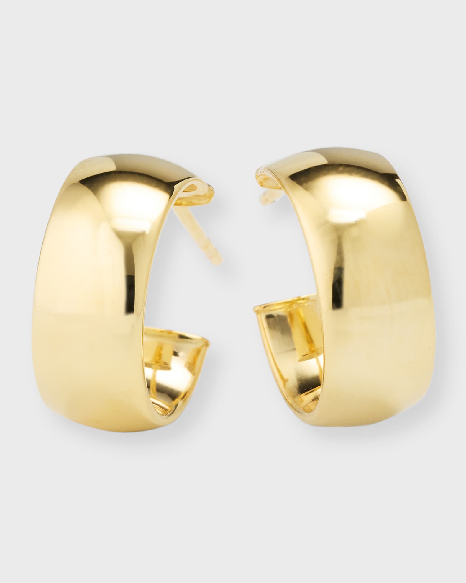 14k Gold Hollow Huggie Earrings 0