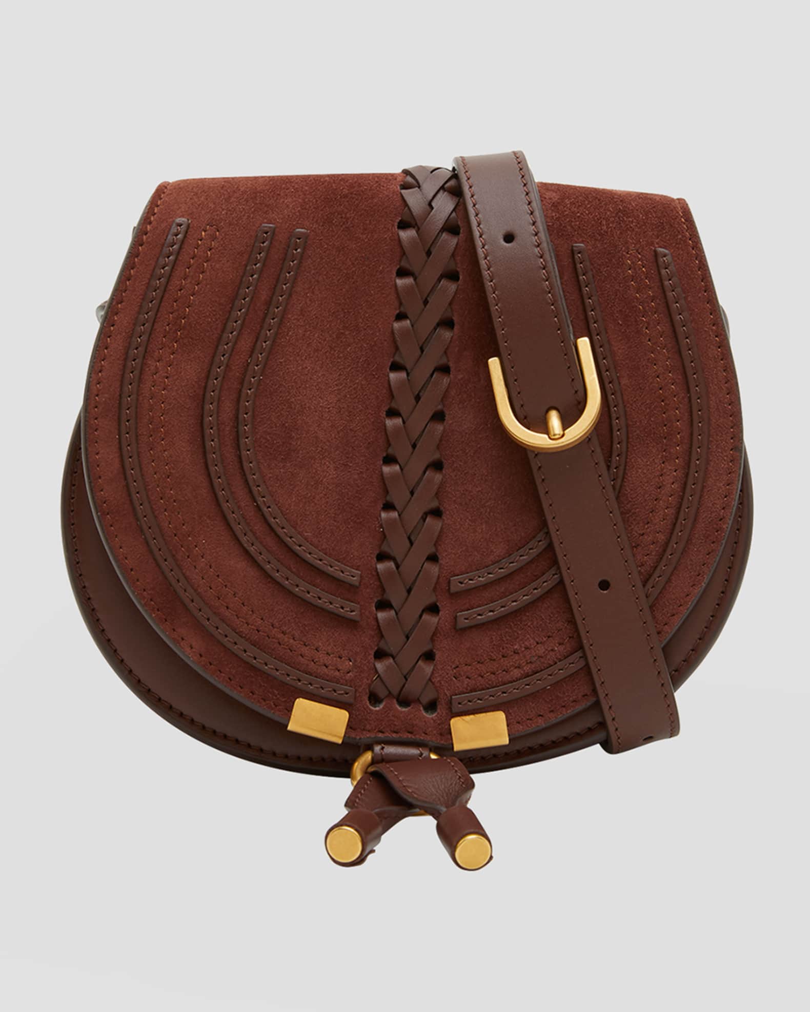 Chloé Brown Small Marcie Saddle Bag
