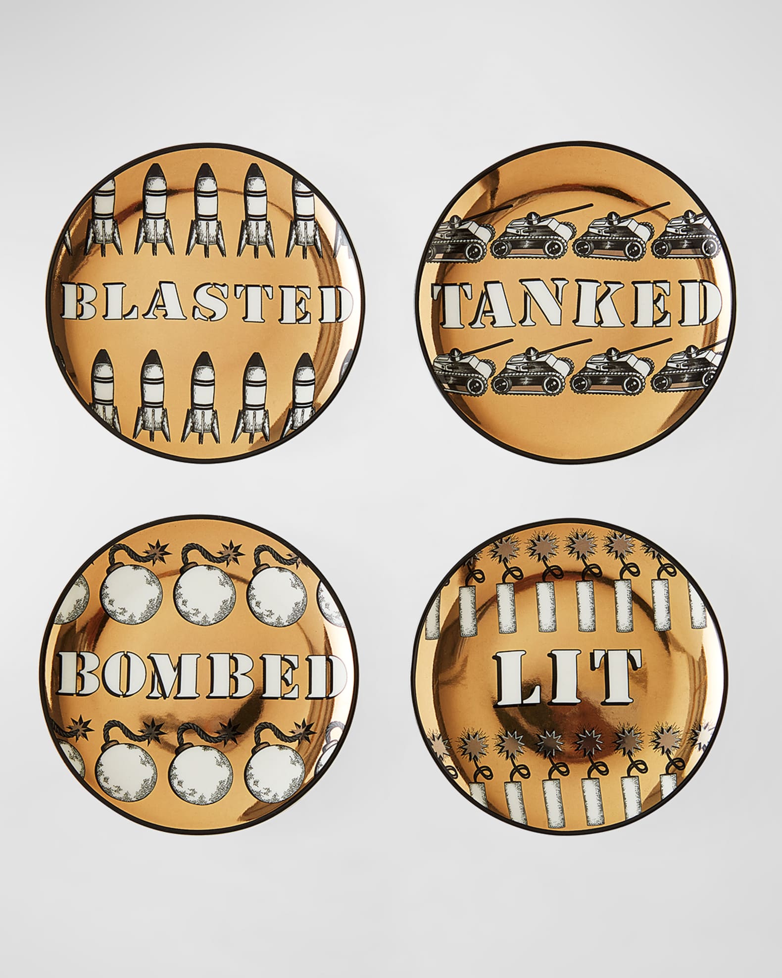 Molotov Cocktail Coasters, Set of 4 1
