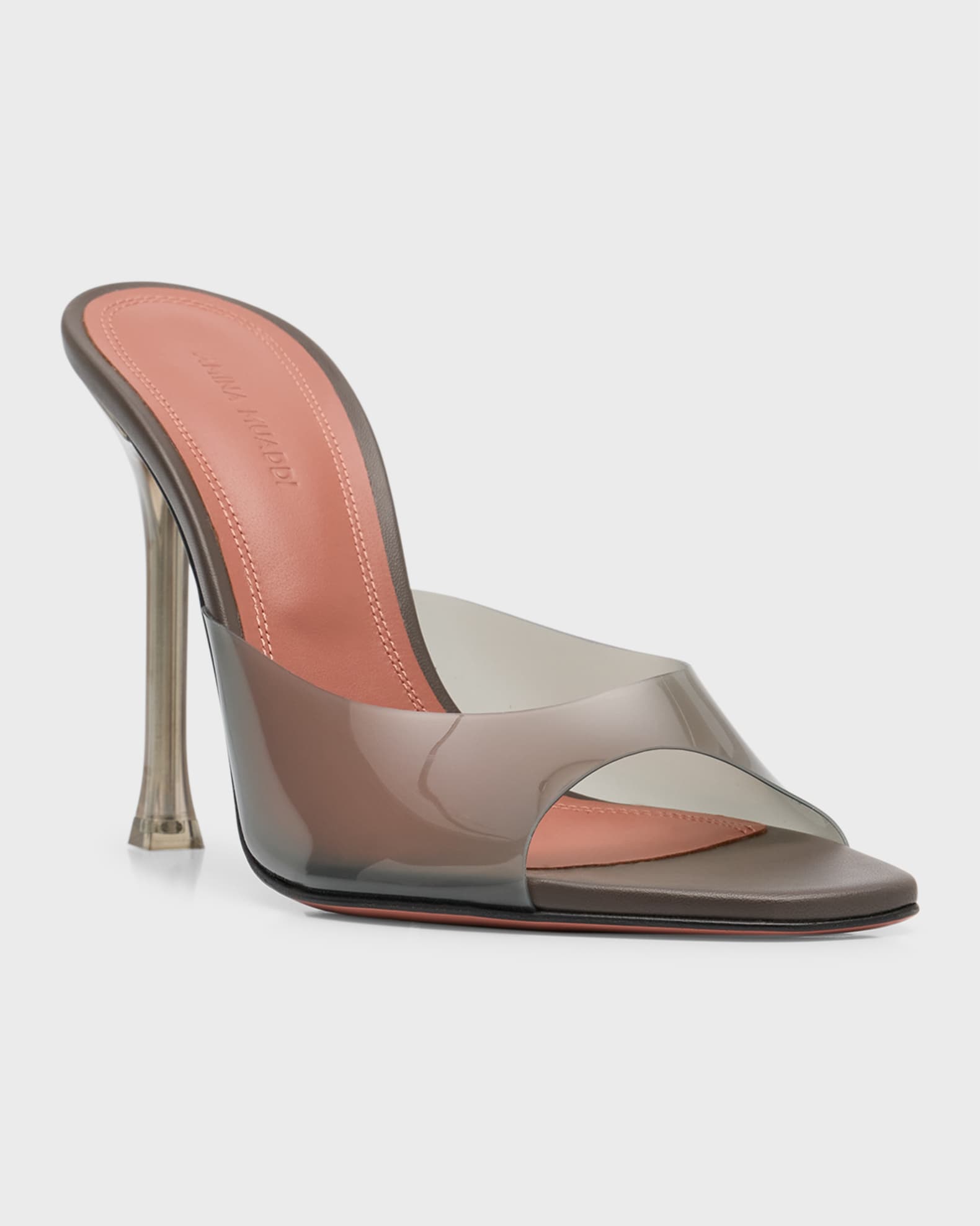 amina muaddi clear sandals