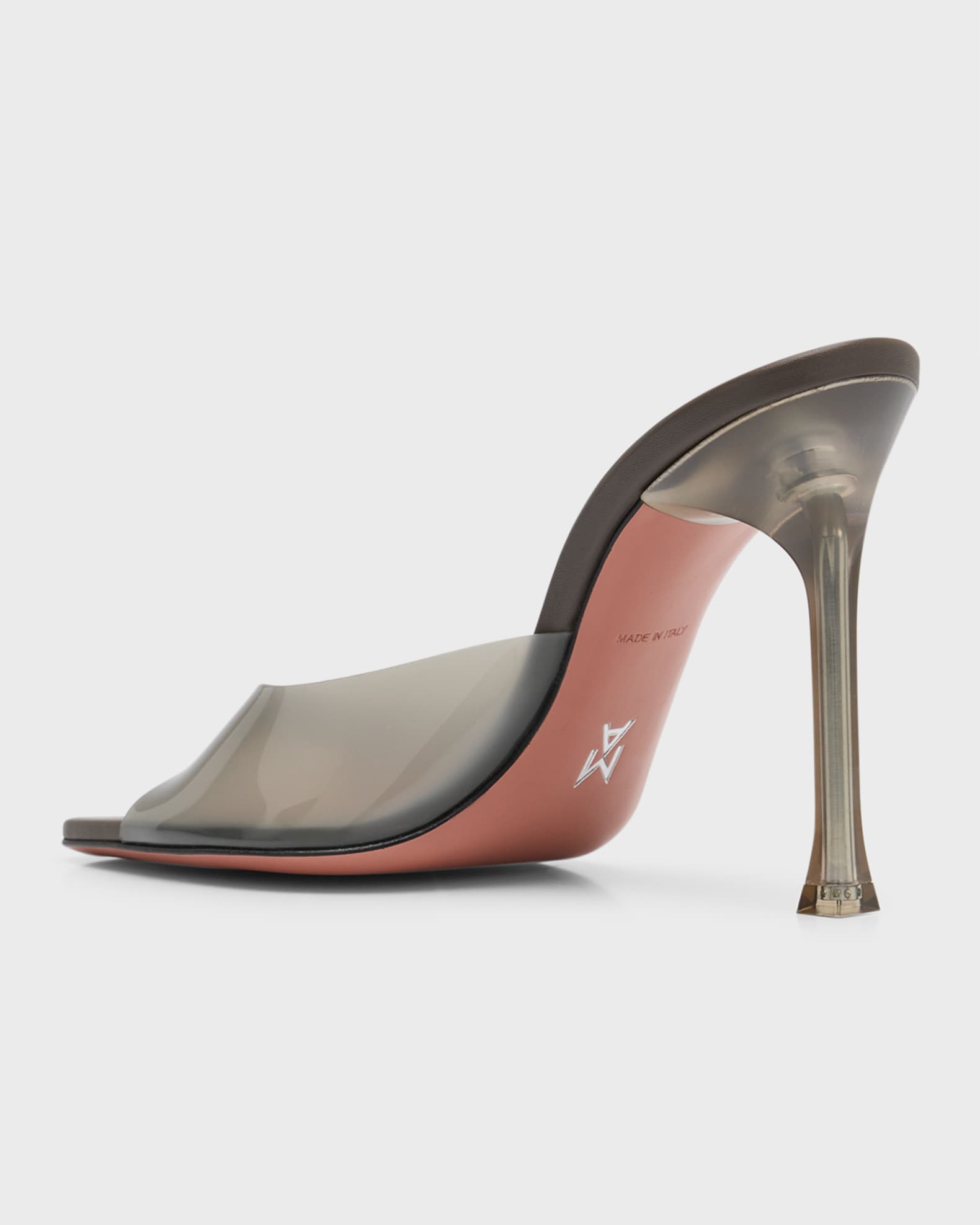 amina muaddi clear sandals