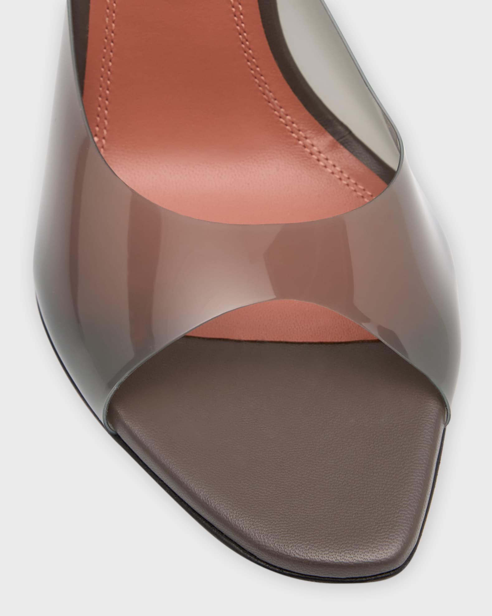 amina muaddi clear sandals