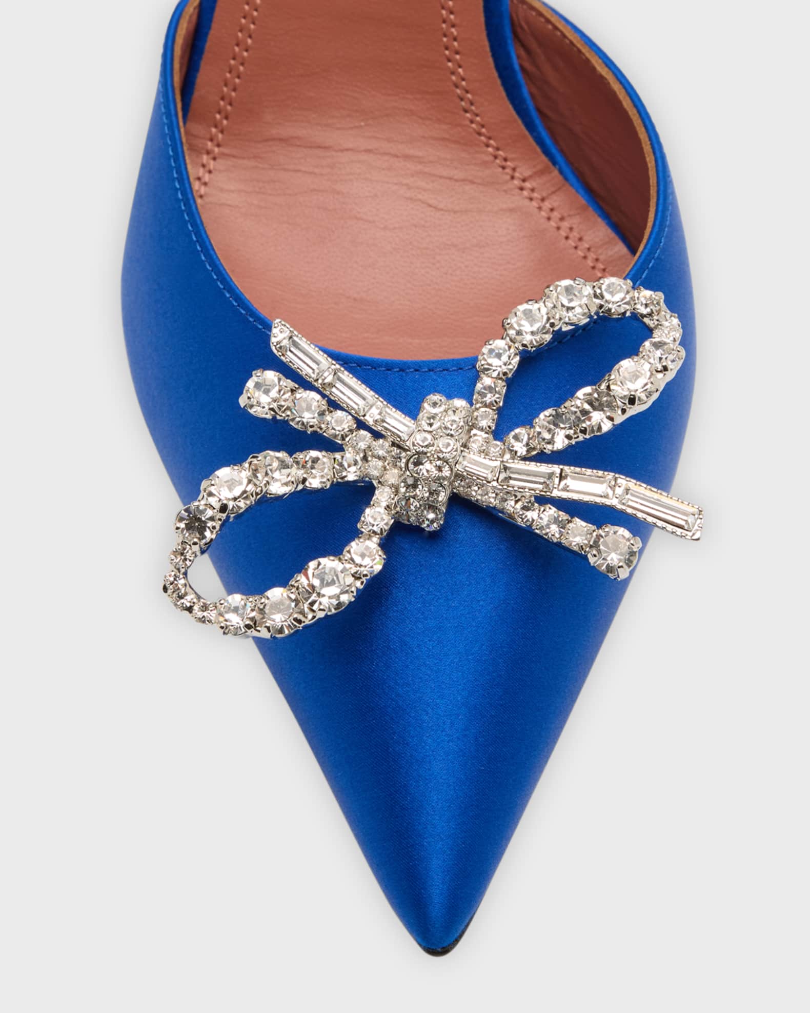 blue heels with bow