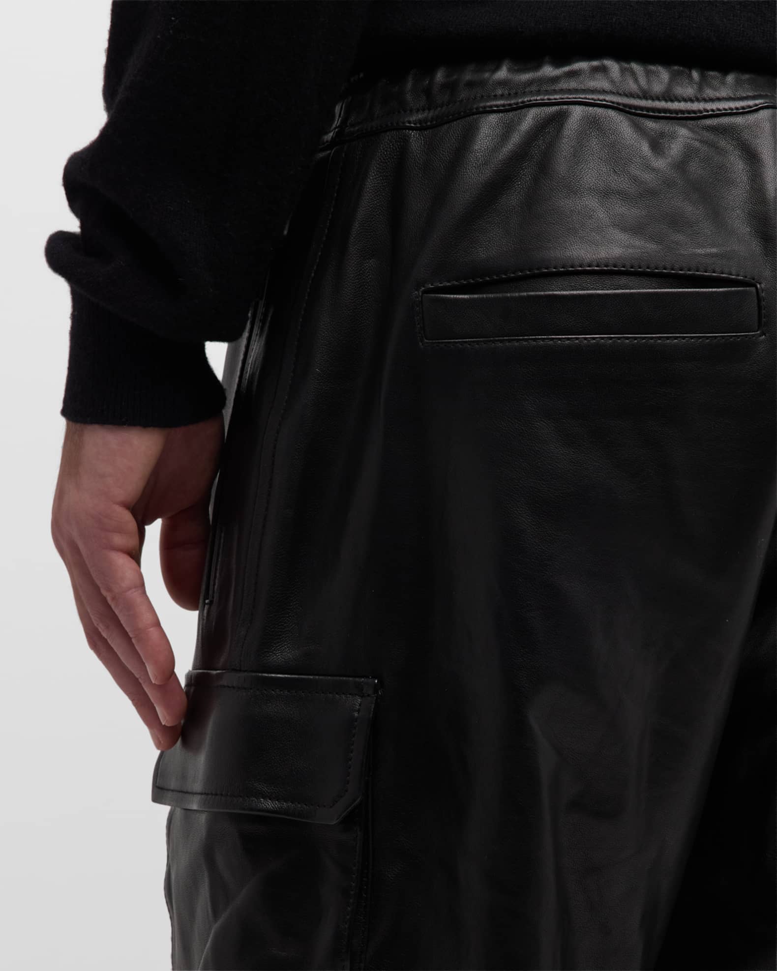 Fermas.Club Leather cargo pants