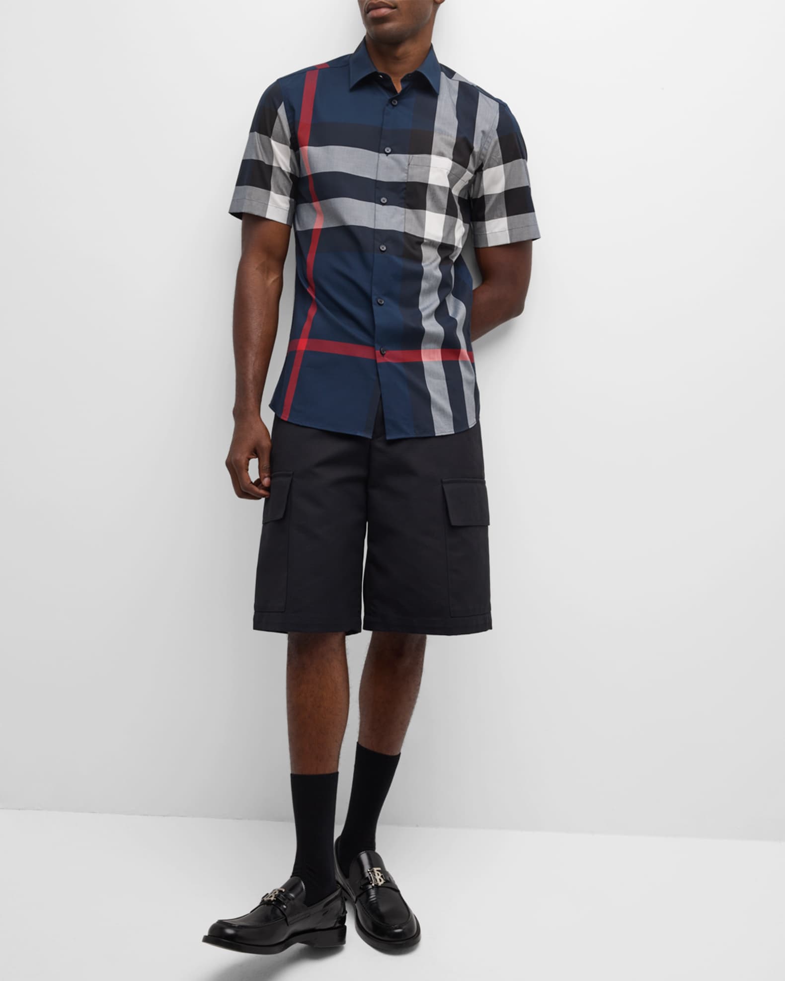 BURBERRY シャツ 39 M BURBERRY バーバリー シャツ メンズ 長袖シャツ モノグラムEKD