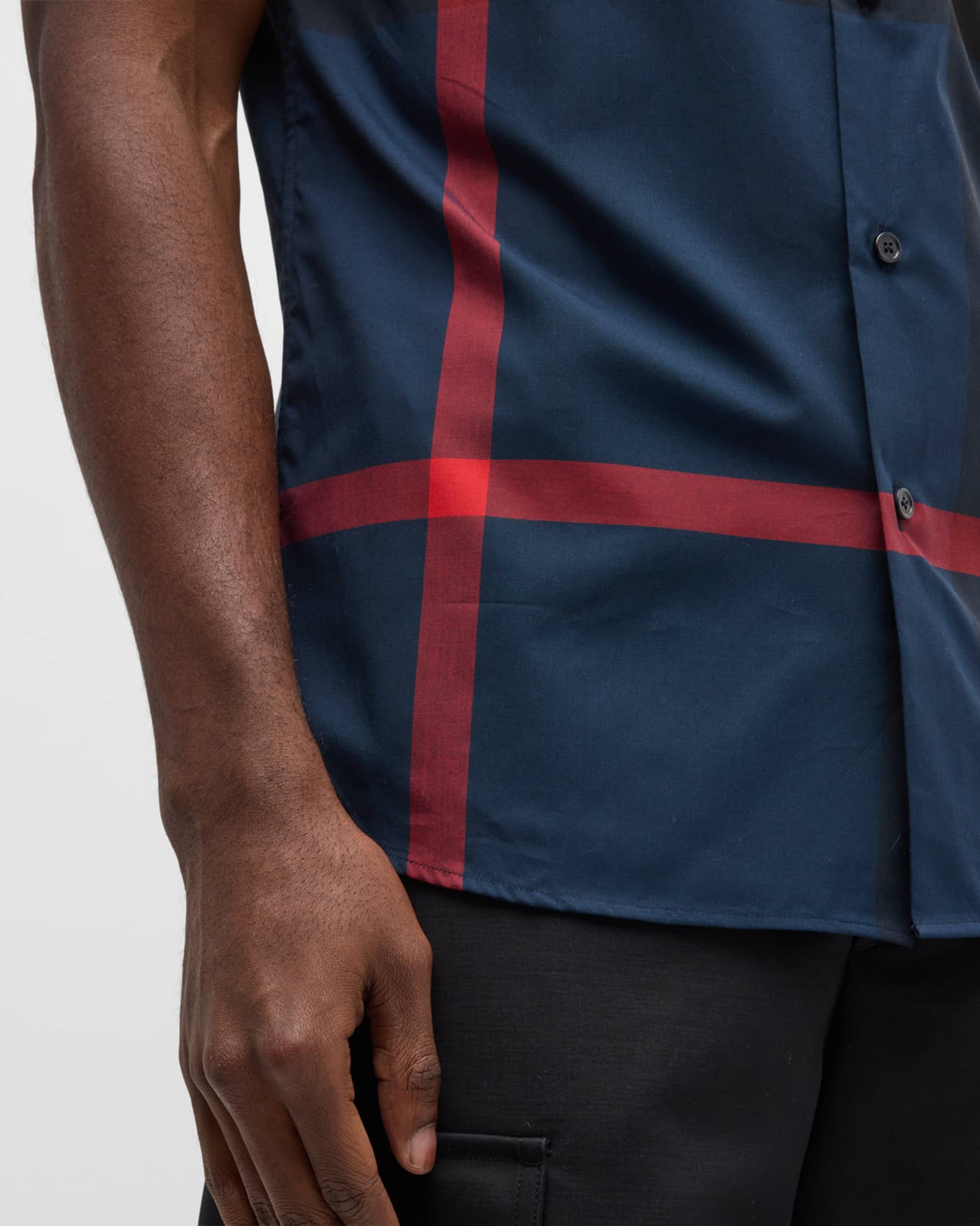 【送料関税込】Burberry Summerton Short Sleeve Check Shirt Burberry Summerton Check Shirt | Saks Fifth Avenue