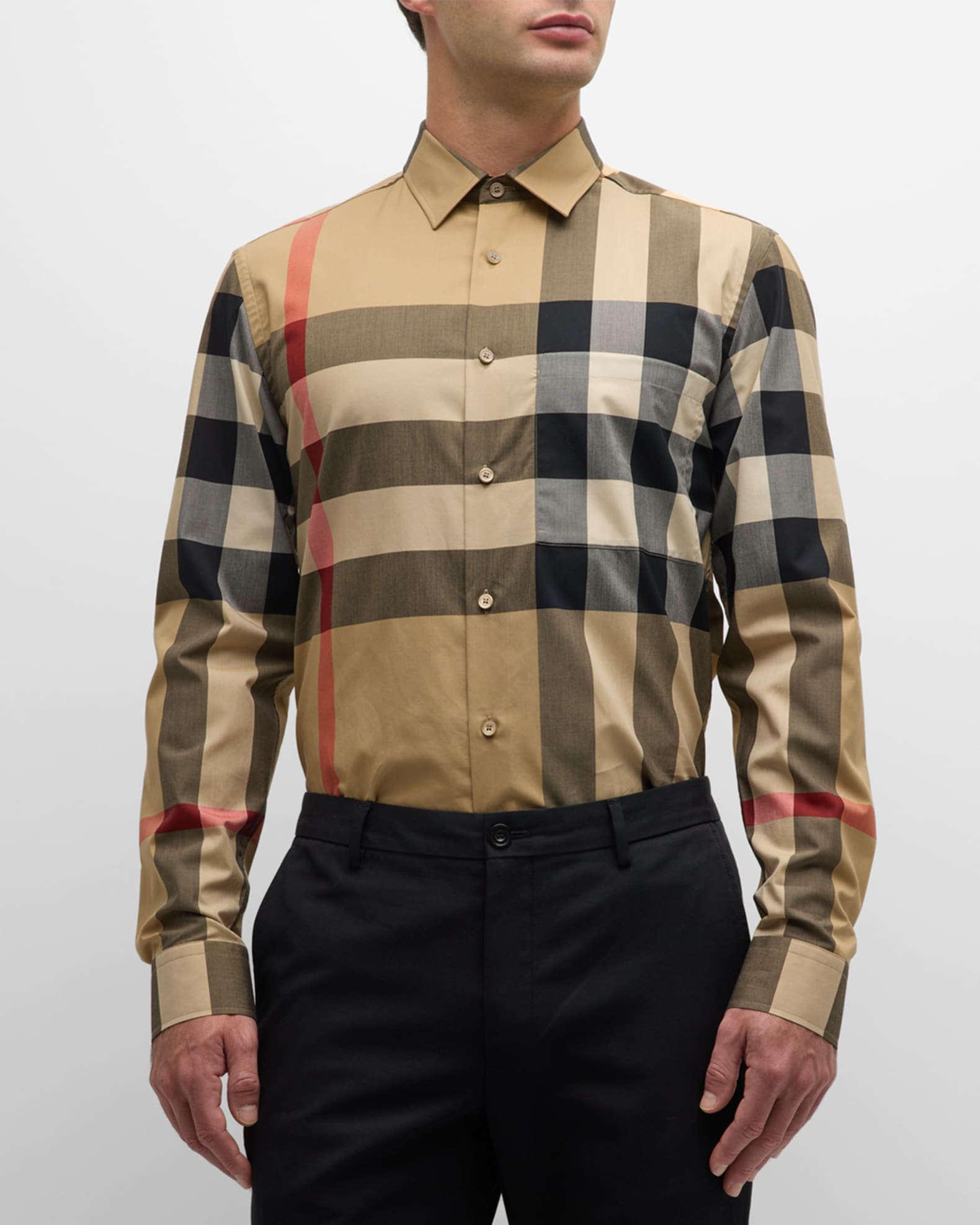 Burberry Men's Summerton Plaid Sport Shirt | Neiman Marcus