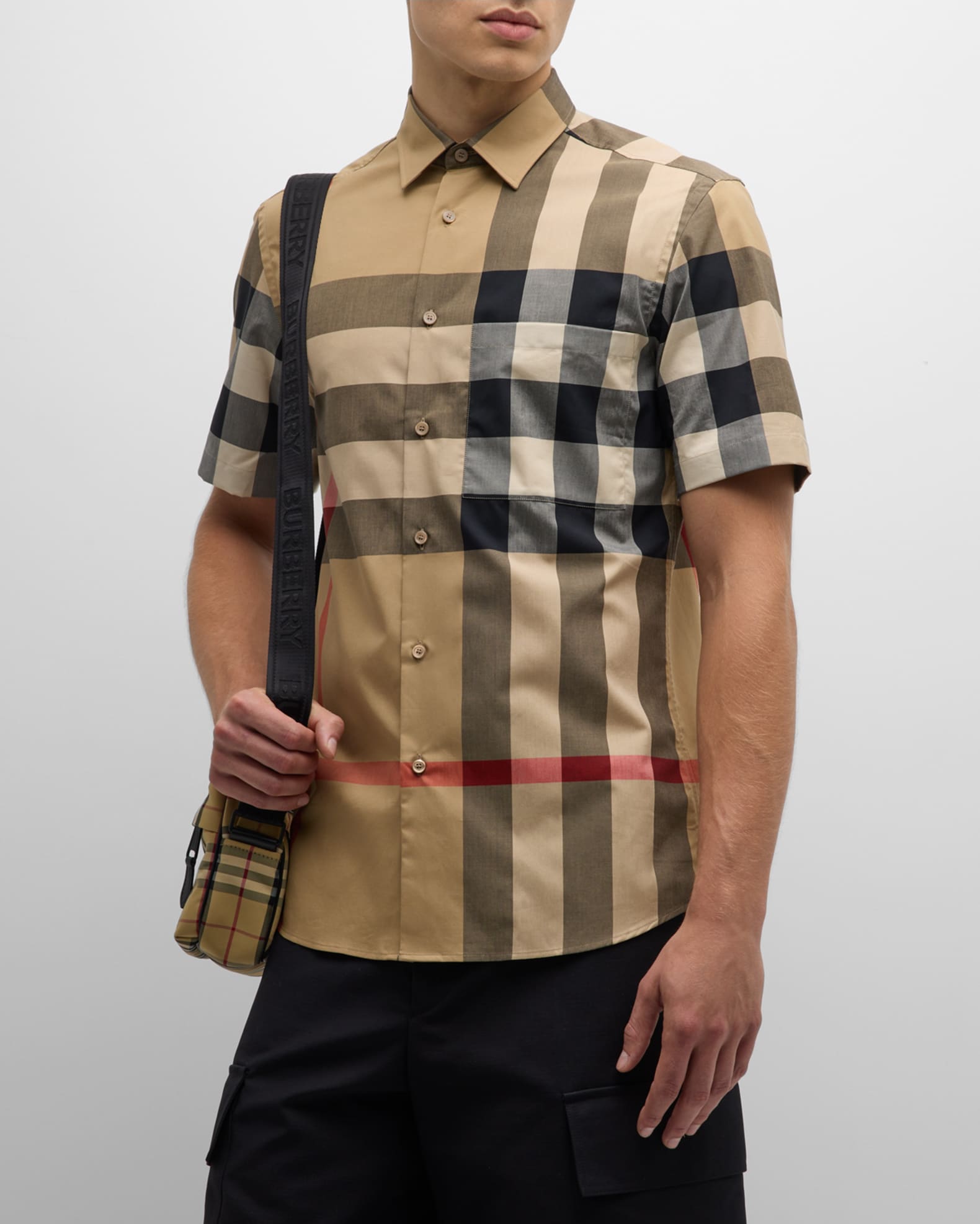 Burberry Men's Summerton Check Sport Shirt | Neiman Marcus