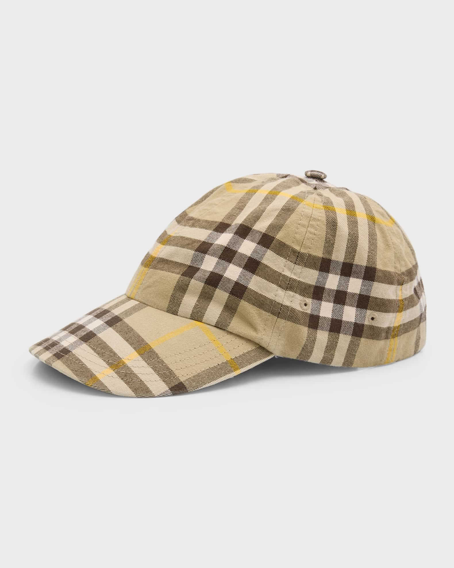 Burberry Men's Check Pattern Baseball Hat