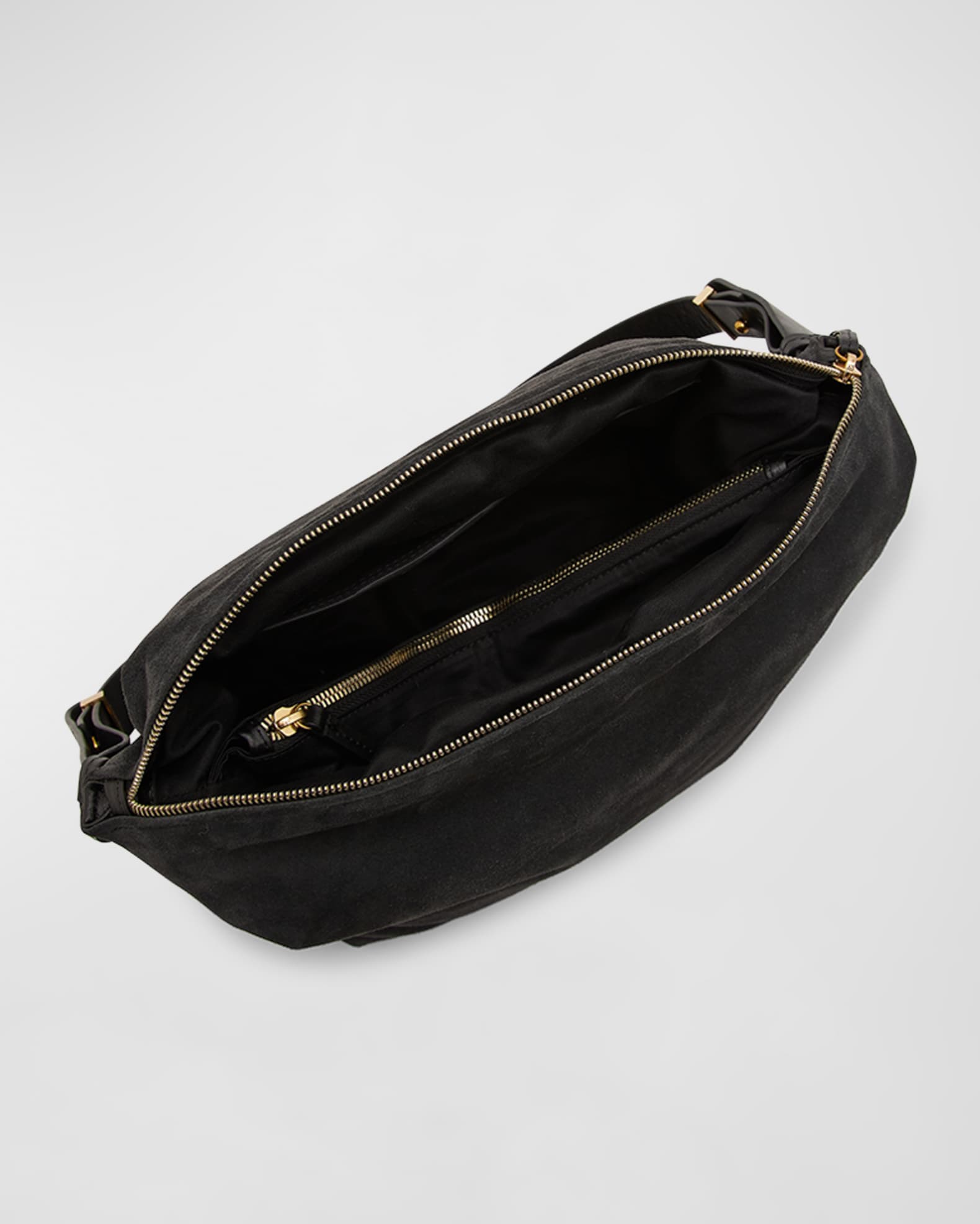 Isabel Marant Leyden Zip Suede & Leather Shoulder Bag | Neiman Marcus