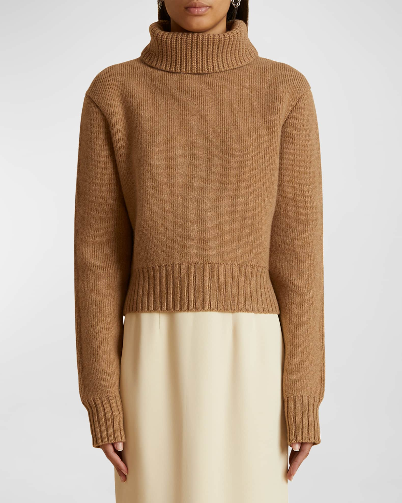 KHAITE ribbed-knit cashmere cardigan - Neutrals