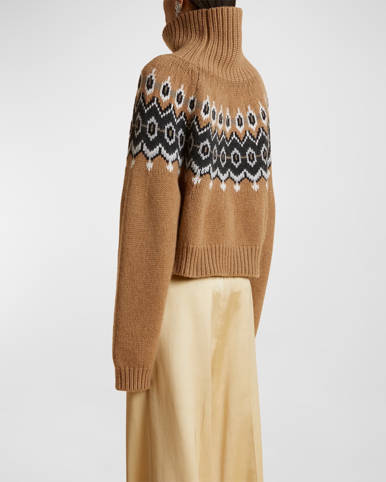 Amaris Fair Isle cashmere-blend sweater in beige - Khaite