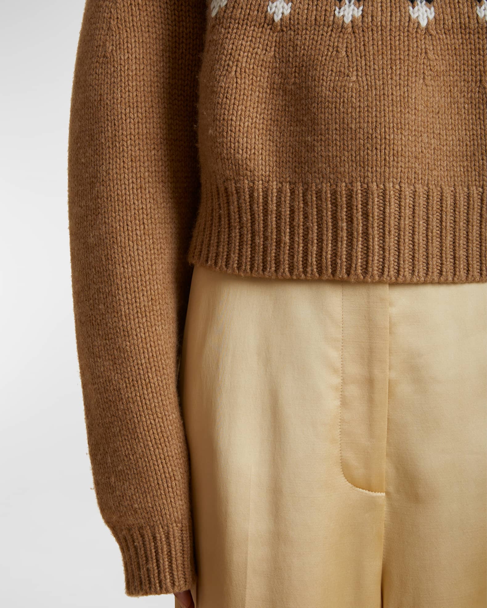 Amaris Fair Isle cashmere-blend sweater in beige - Khaite