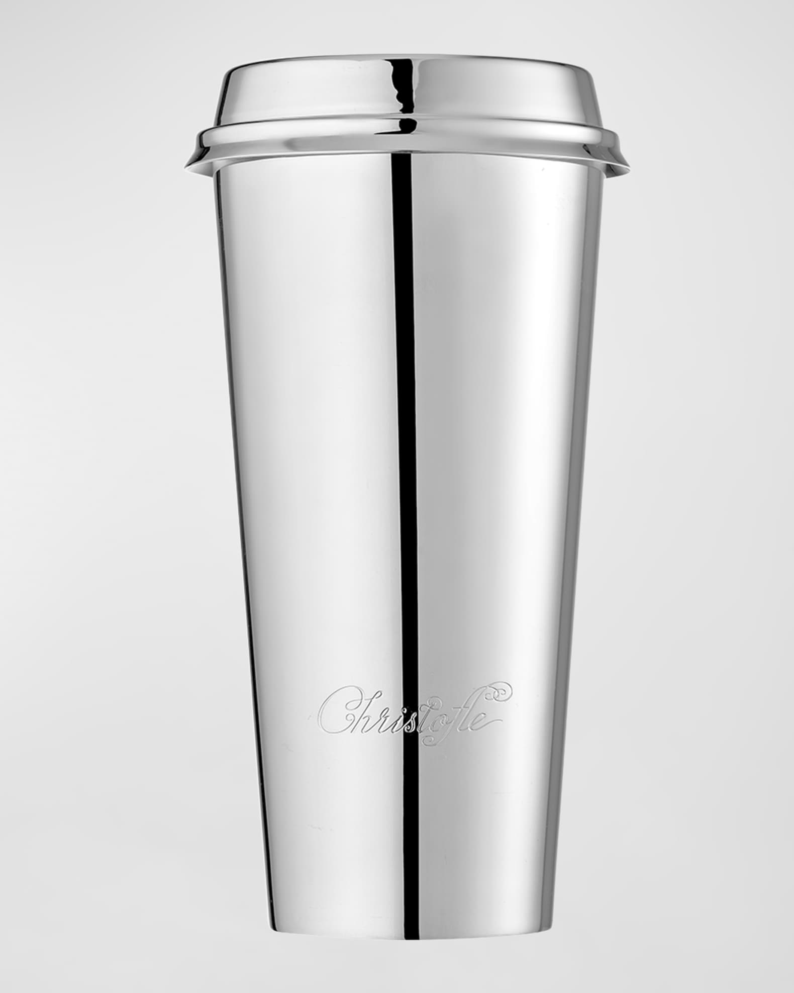 Logo stainless steel travel cup in silver - Balenciaga