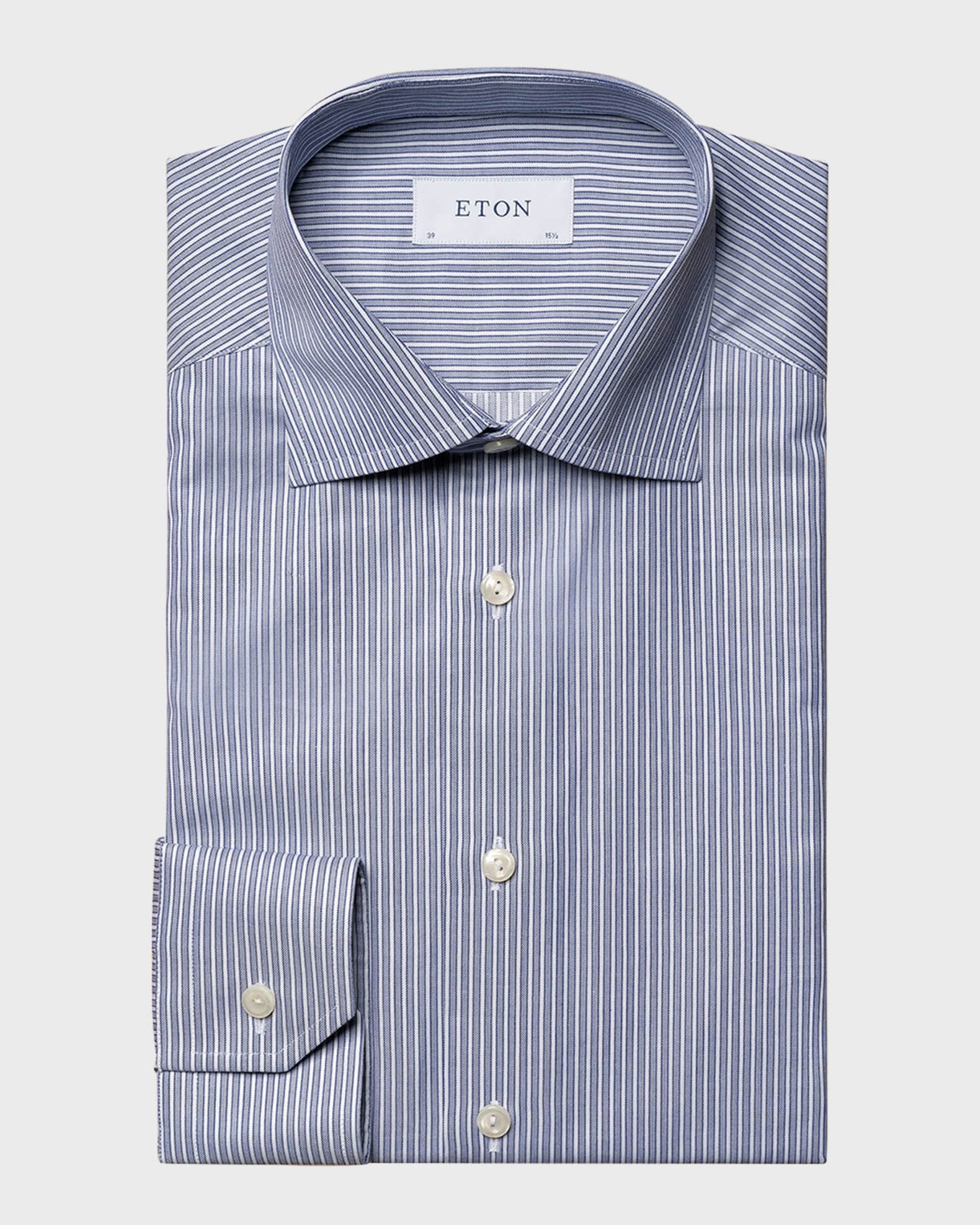 Eton Men's Contemporary Fit Stripe Dress Shirt | Neiman Marcus