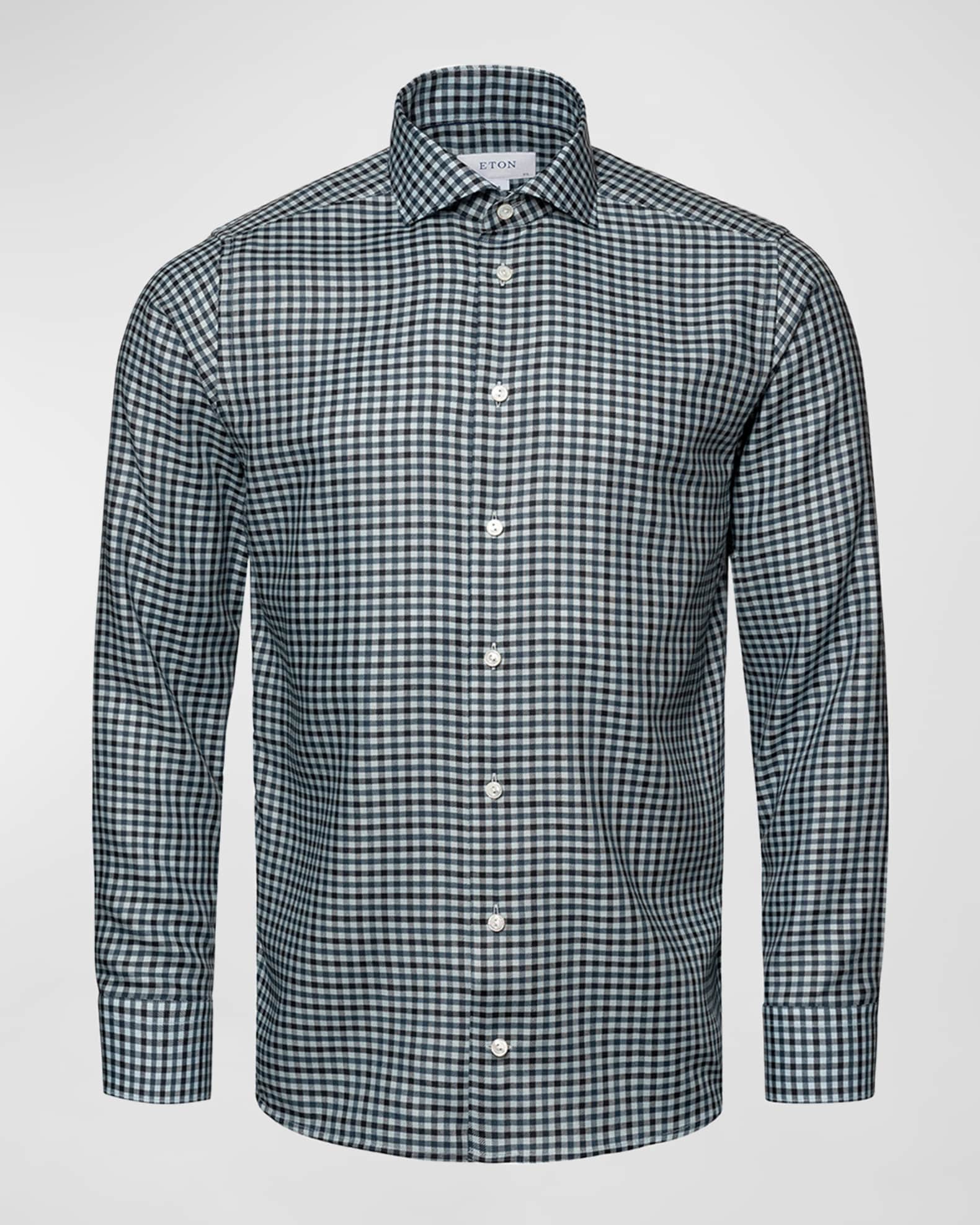 Eton Men's Contemporary Fit Gingham Check Dress Shirt Neiman Marcus