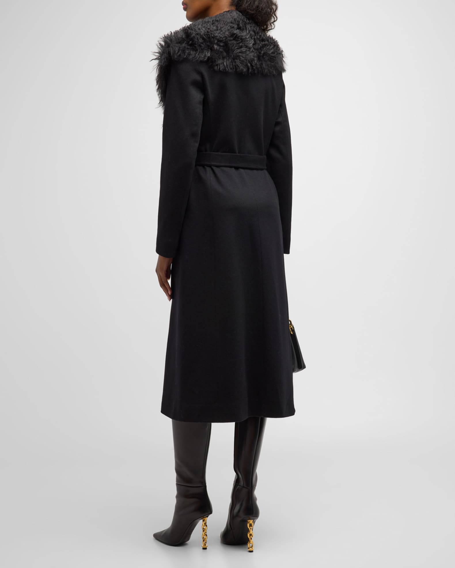 Skyyler long belted wrap coat top