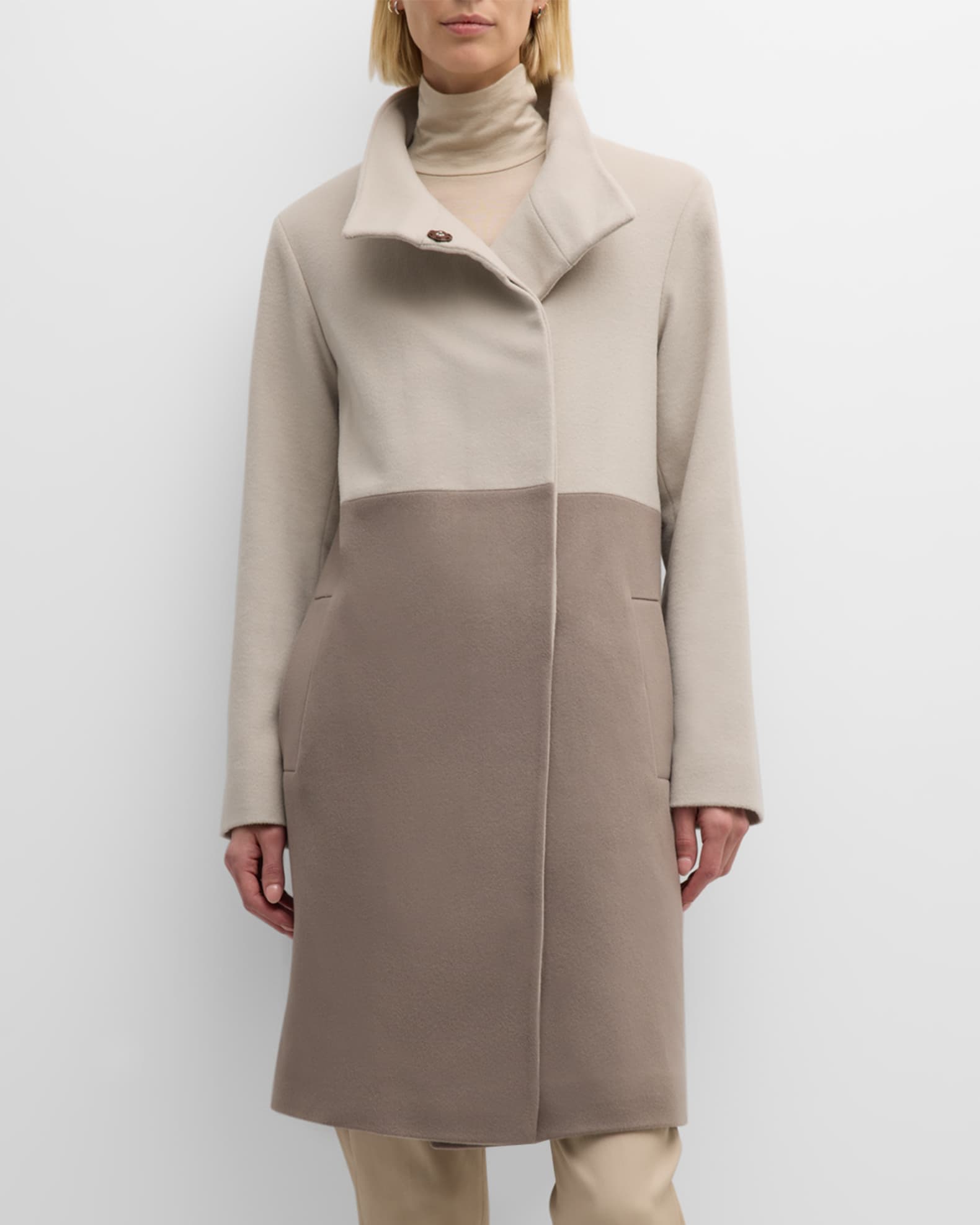 Fleurette funnel best sale neck wool coat