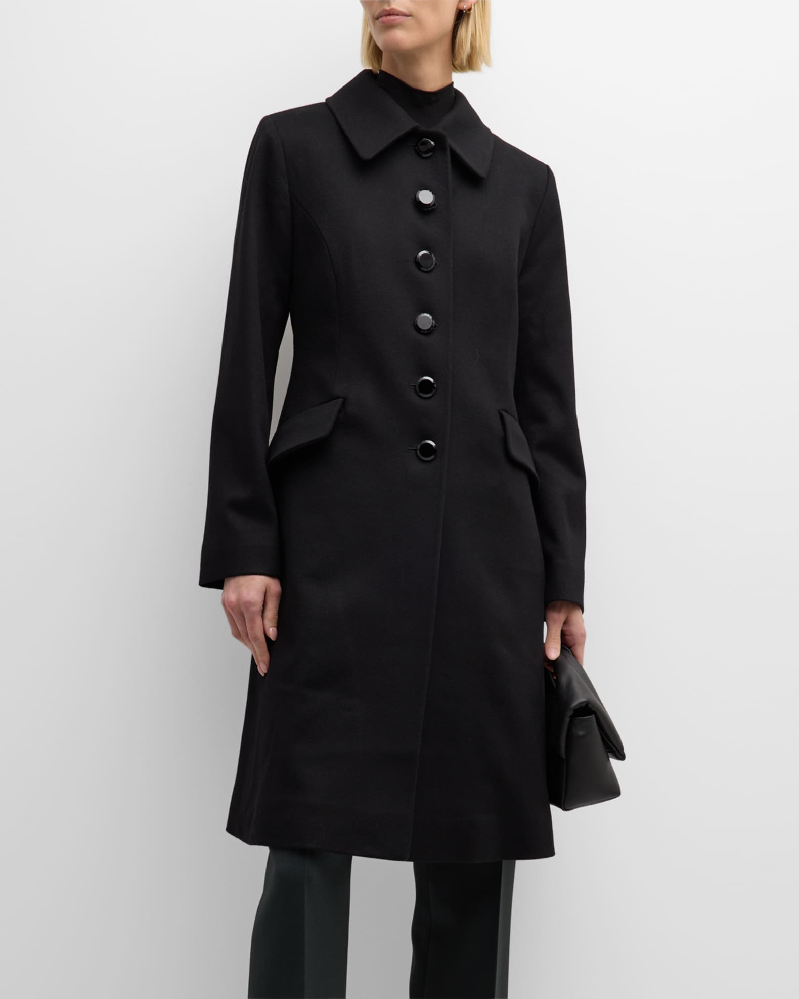 Fleurette Nell SoftSculpted Wool Princess Coat Neiman Marcus