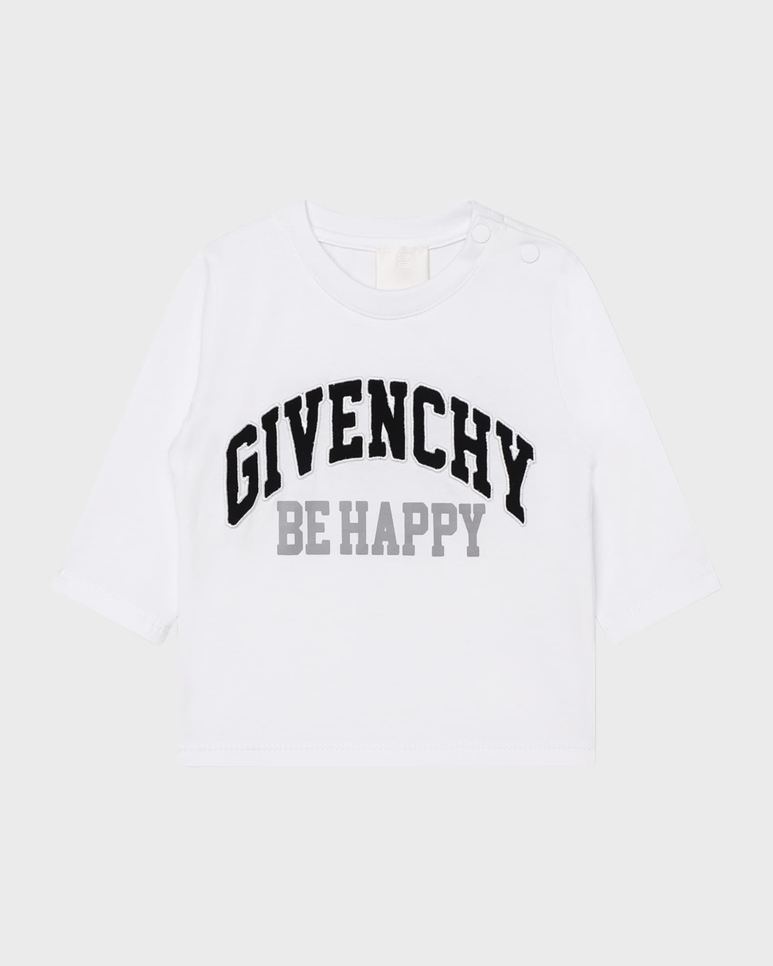 Givenchy Boy's Long-Sleeve Embroidered Logo T-Shirt, Size 6M-3