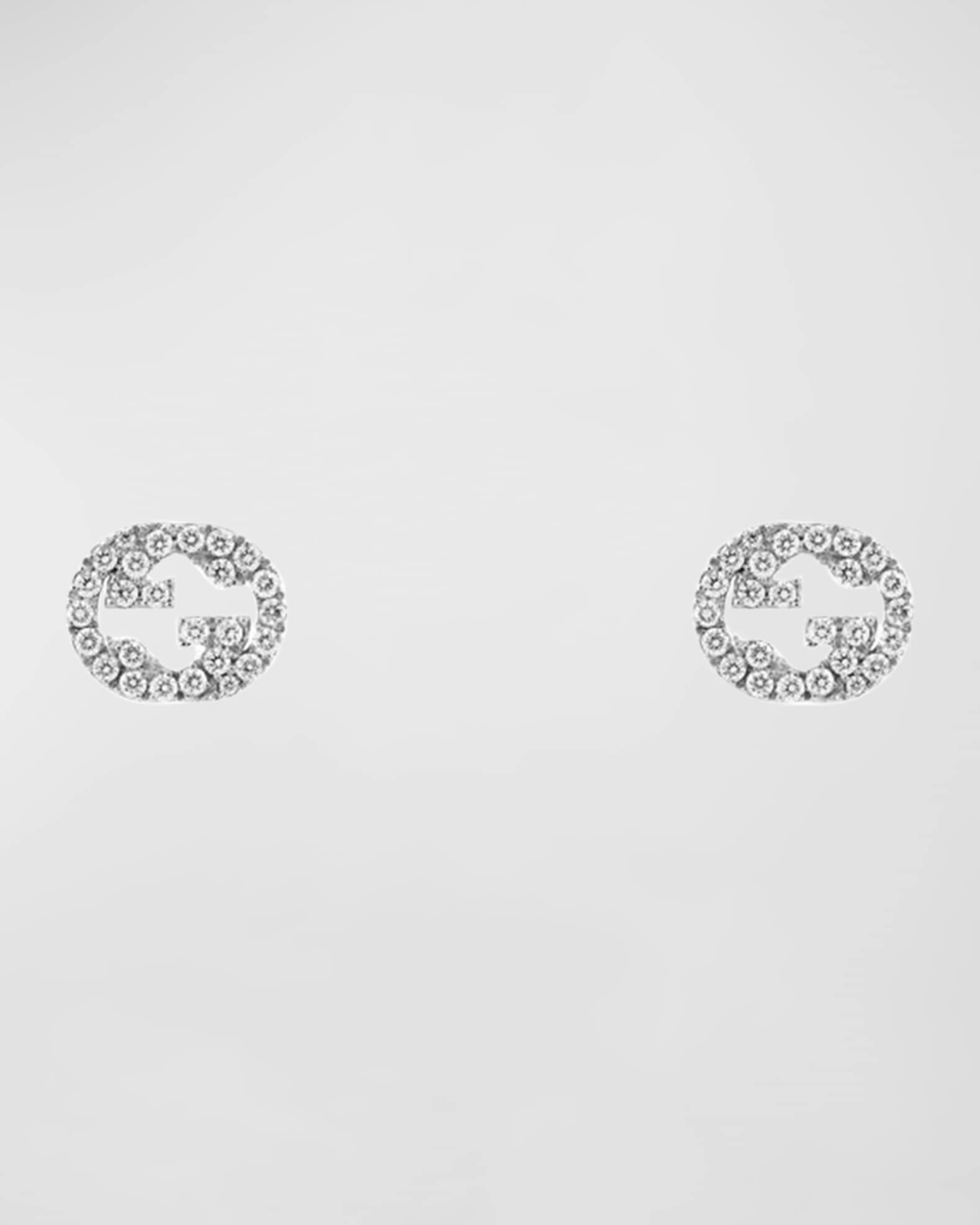 Gucci Diamond Interlocking G Stud Earrings Neiman Marcus
