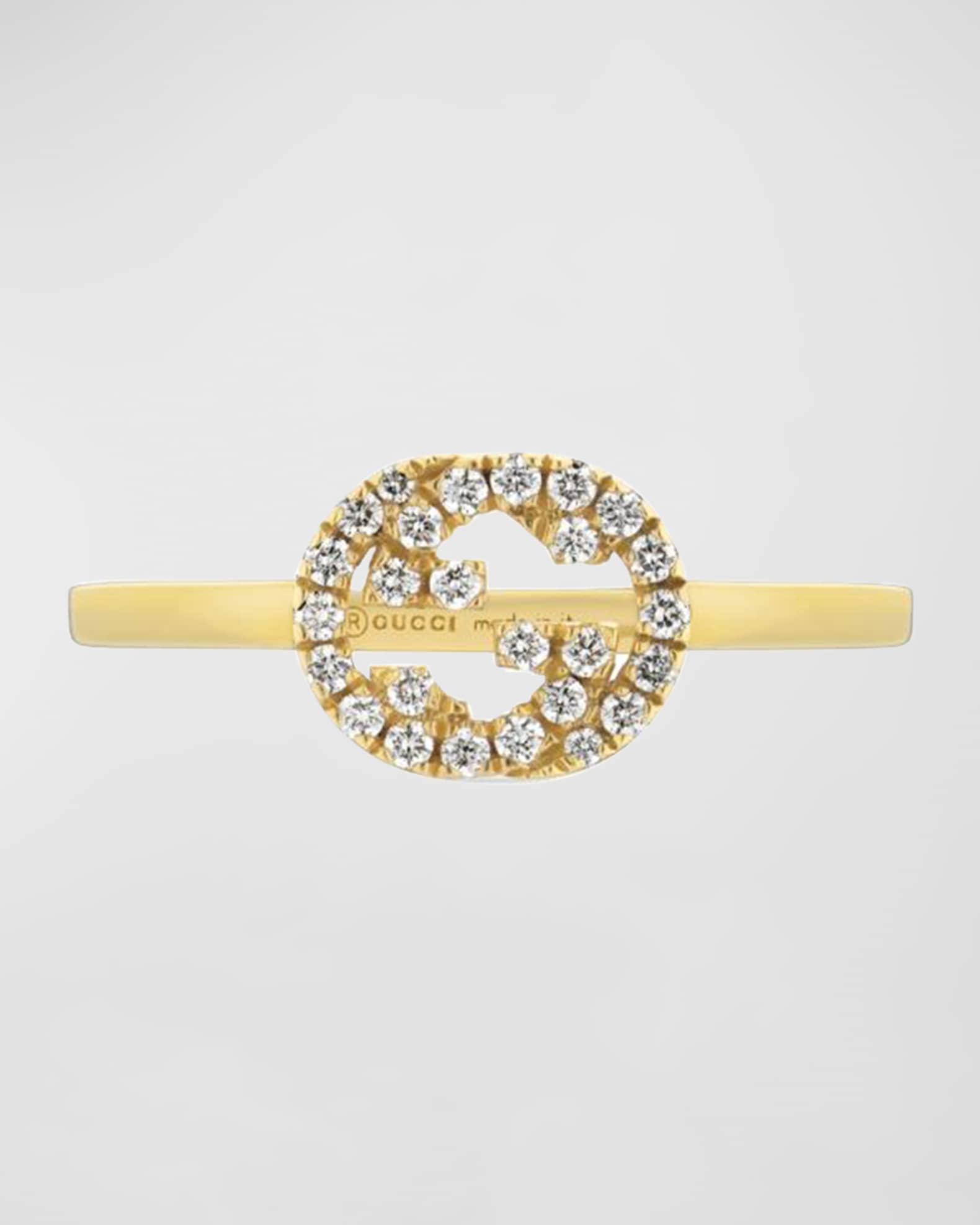 Diamond Interlocking G Ring 0
