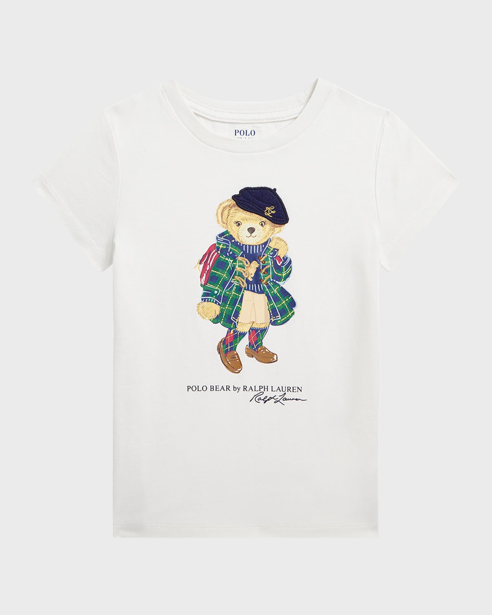 Ralph Lauren Girls Polo Bear T-Shirt in White main image 1