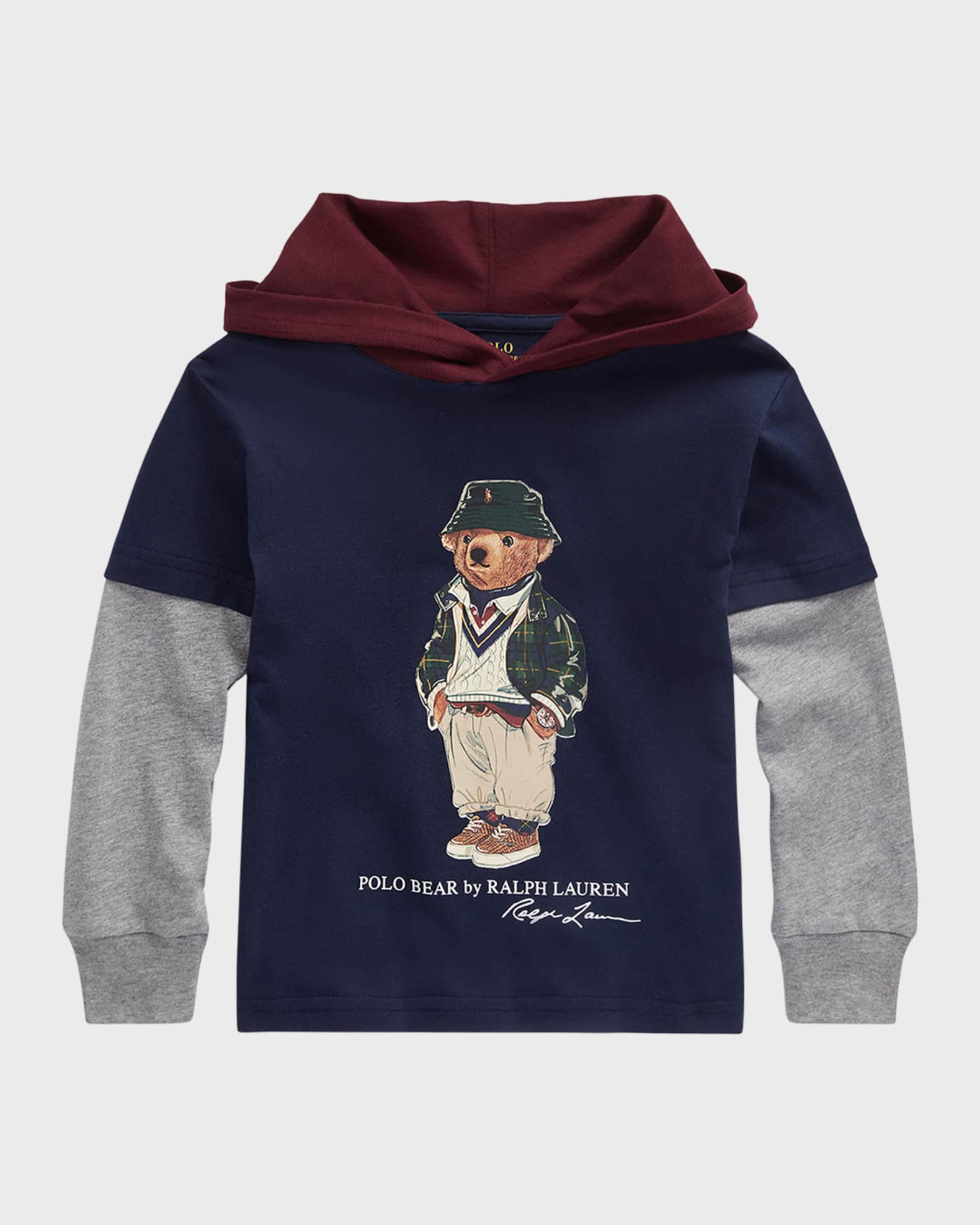 Polo bear hoodie boys top