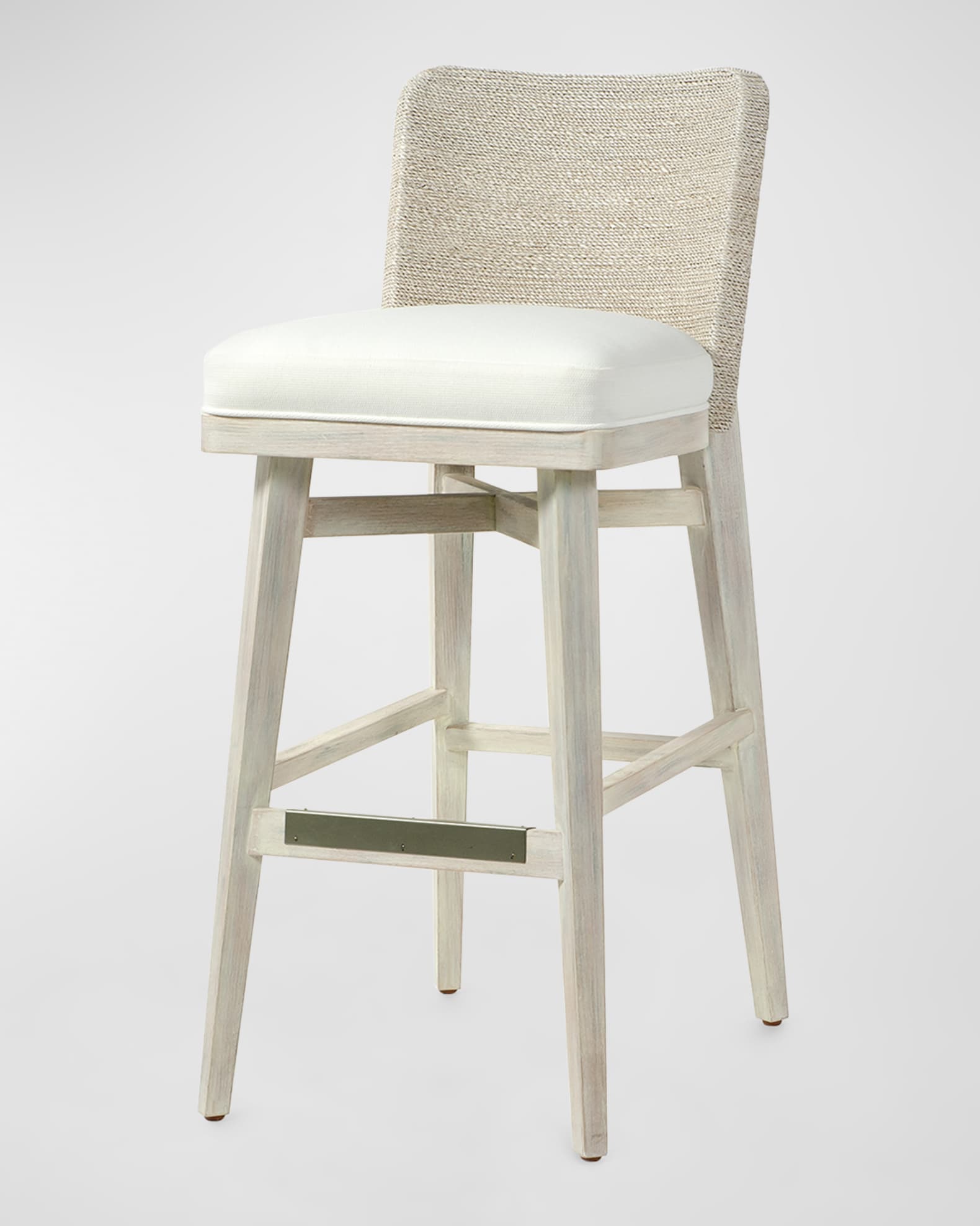 Palecek Francis Barstool, 30" White Wash Neiman Marcus