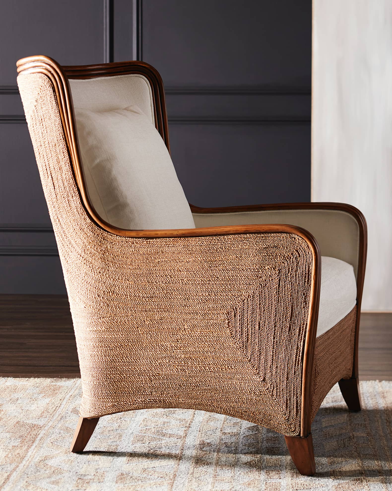 Palecek Kingston Wing Chair Neiman Marcus
