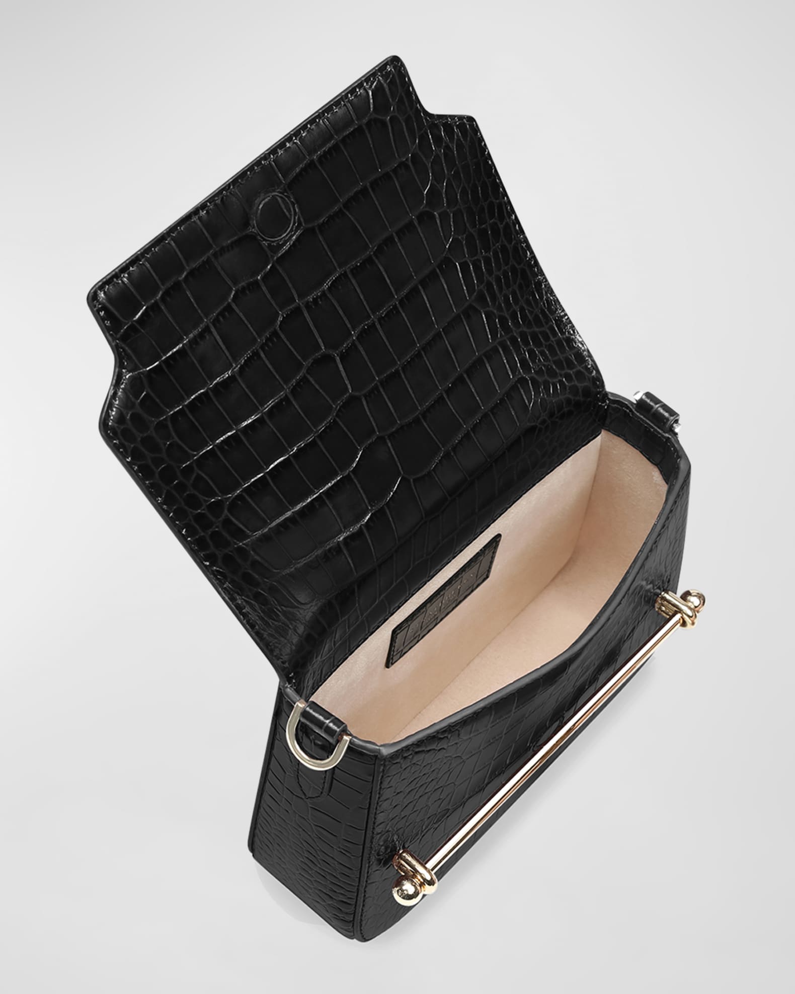 STRATHBERRY Ace Mini Croc Embossed Crossbody Bag Neiman Marcus