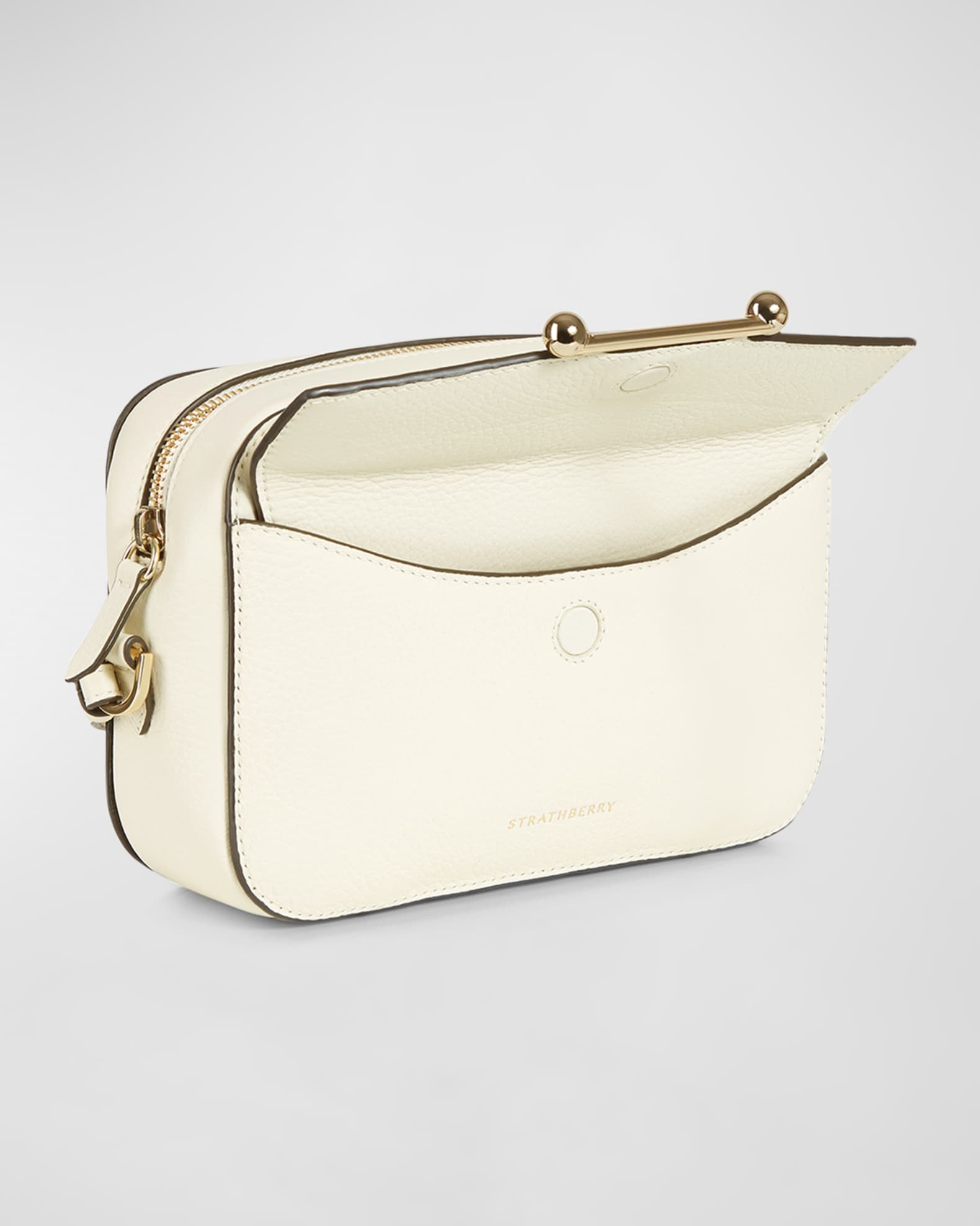 STRATHBERRY Mosaic Zip Leather Camera Crossbody Bag Neiman Marcus