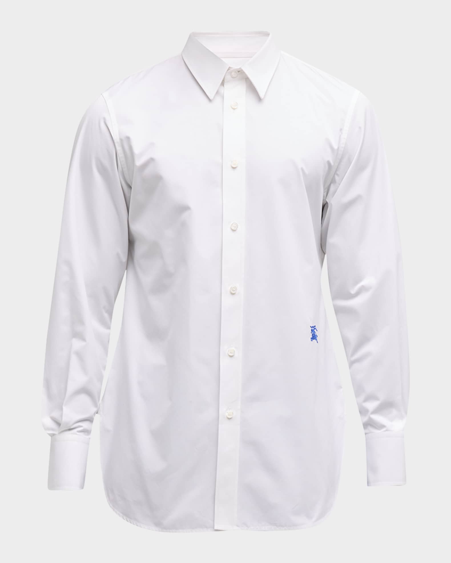 Mens burberry white button down shirt top