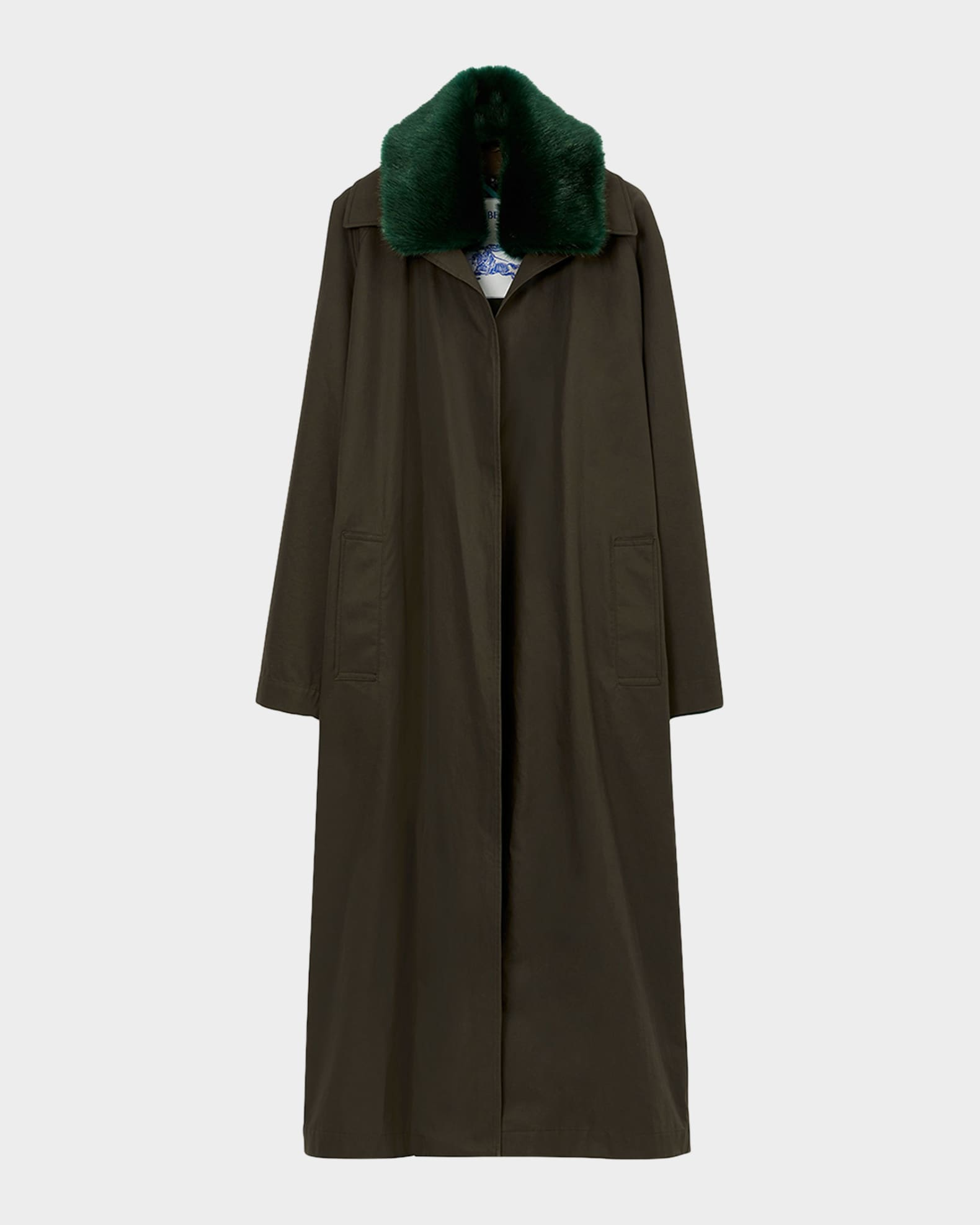 Burberry coat fur collar hot sale